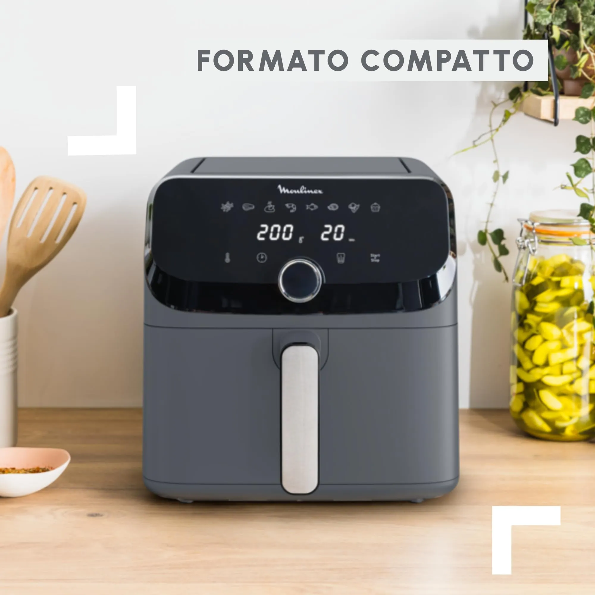 Moulinex Easy Fry Mega Friggitrice ad Aria 7,5L, Grigio, EZ855B - immagine 3