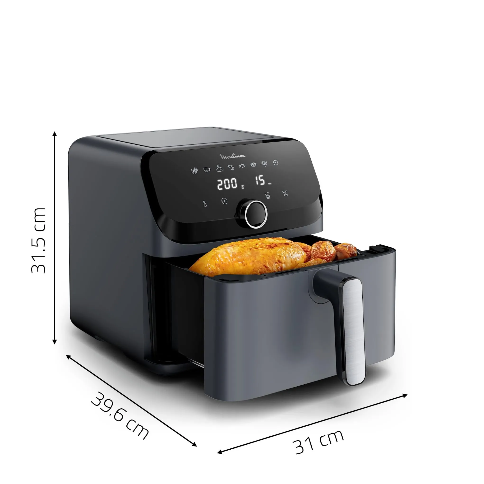 Moulinex Easy Fry Mega Friggitrice ad Aria 7,5L, Grigio, EZ855B - immagine 9