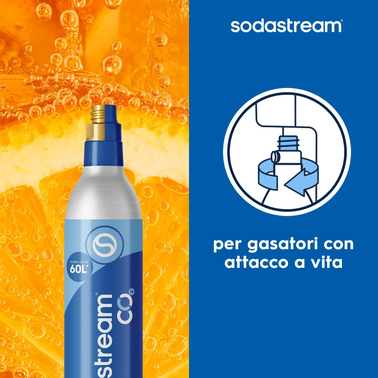 SodaStream Cilindri CO₂ a vite, 2 pezzi, 120L - immagine 2