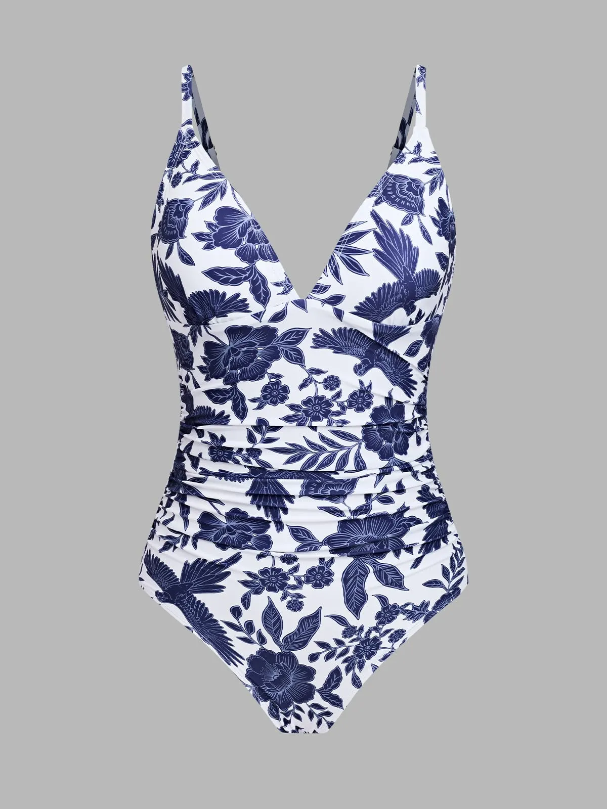 Cupshe Costume da bagno intero da donna con scollo a V e controllo della pancia, XL - immagine 5