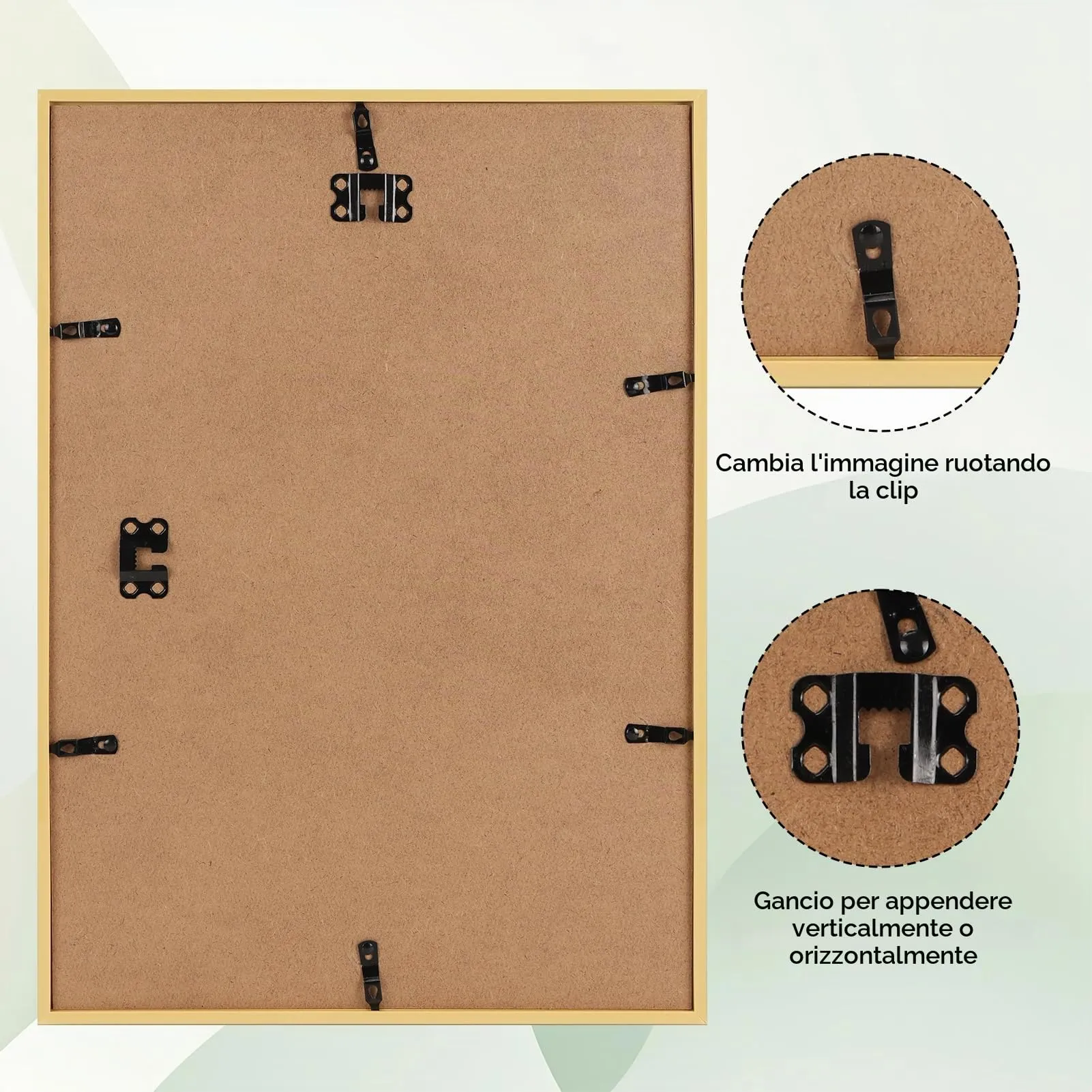 Giftgarden Cornice A3 in PVC Dorata, 1 Pezzo - immagine 7