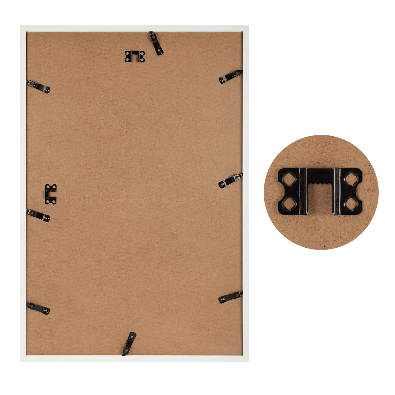 Hoikwo Cornice in Alluminio Bianca 40x60 cm, Set di 3 - immagine 3