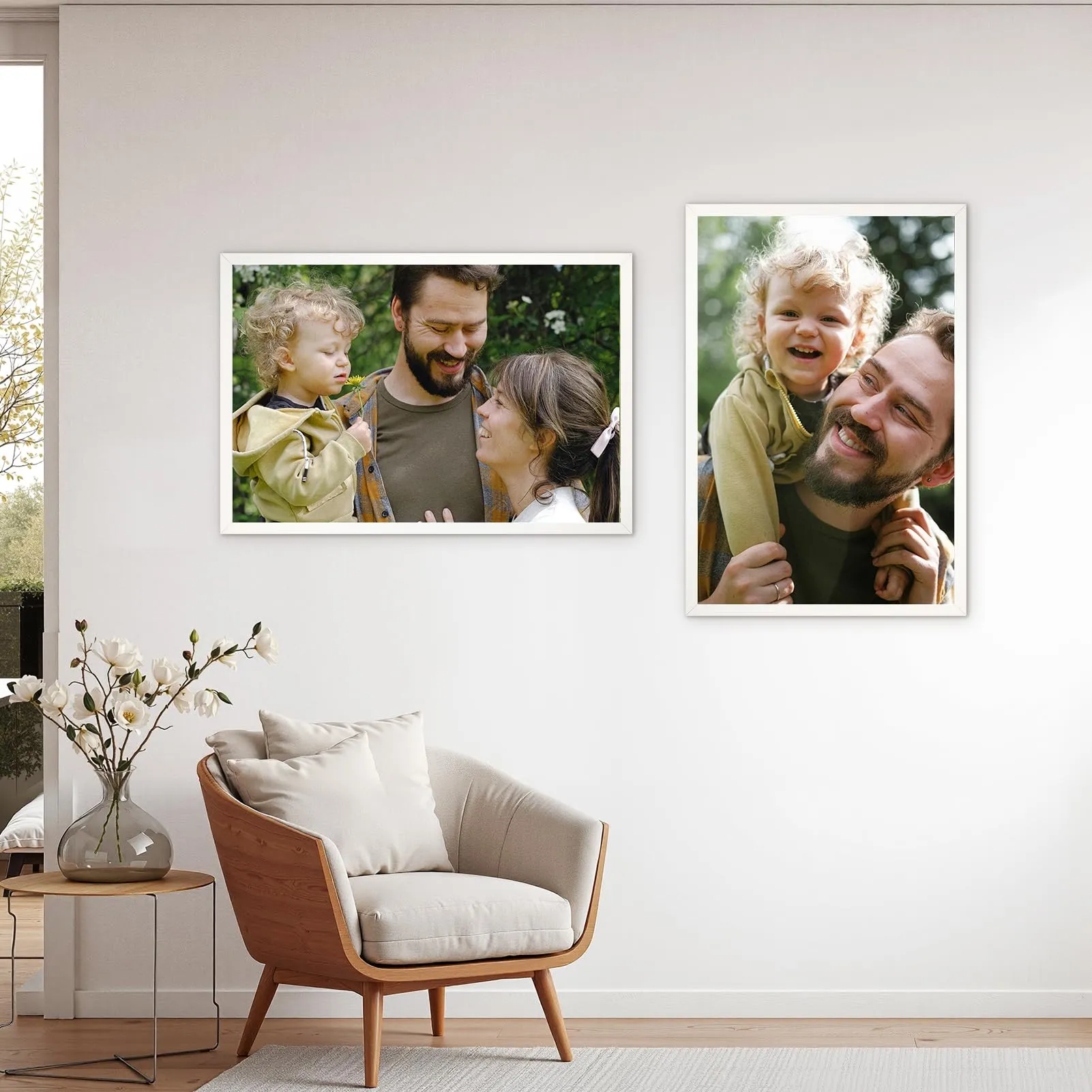 Hoikwo Cornice in Alluminio Bianca 40x60 cm, Set di 3 - immagine 5