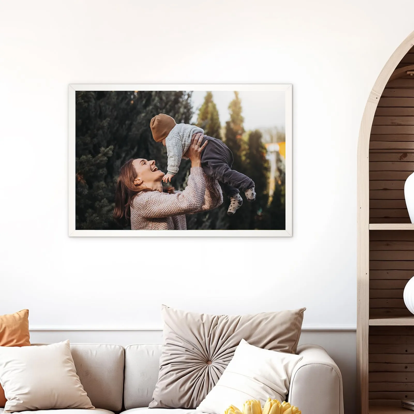 Hoikwo Cornice in Alluminio Bianca 40x60 cm, Set di 3 - immagine 6