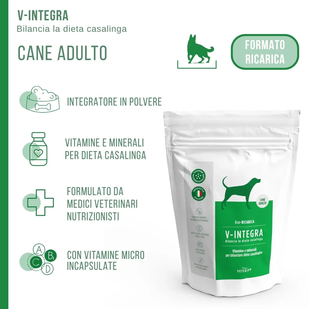 V-INTEGRA Cane Adulto Integratore Multivitaminico Eco Ricarica, 1kg - immagine 2