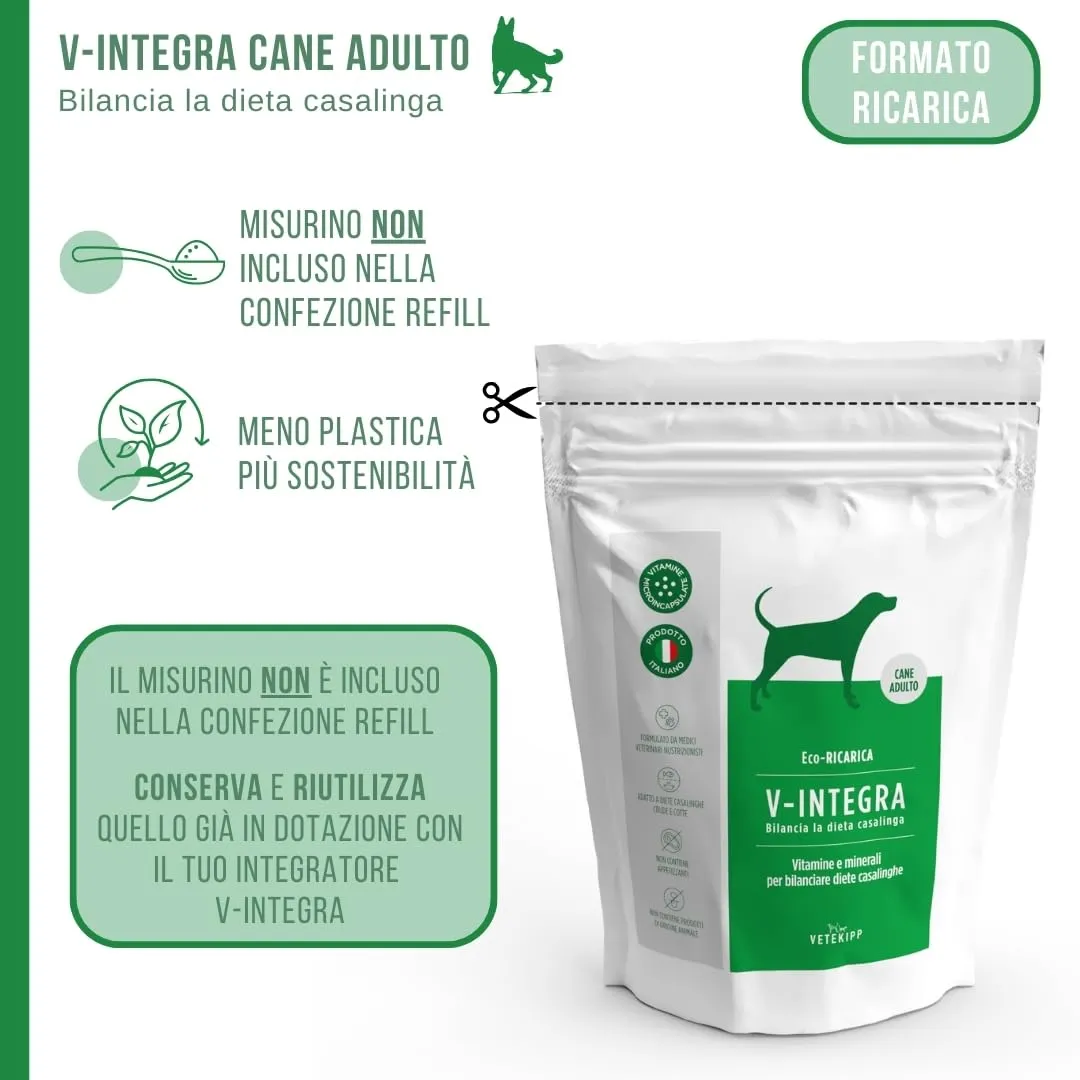V-INTEGRA Cane Adulto Integratore Multivitaminico Eco Ricarica, 1kg - immagine 5