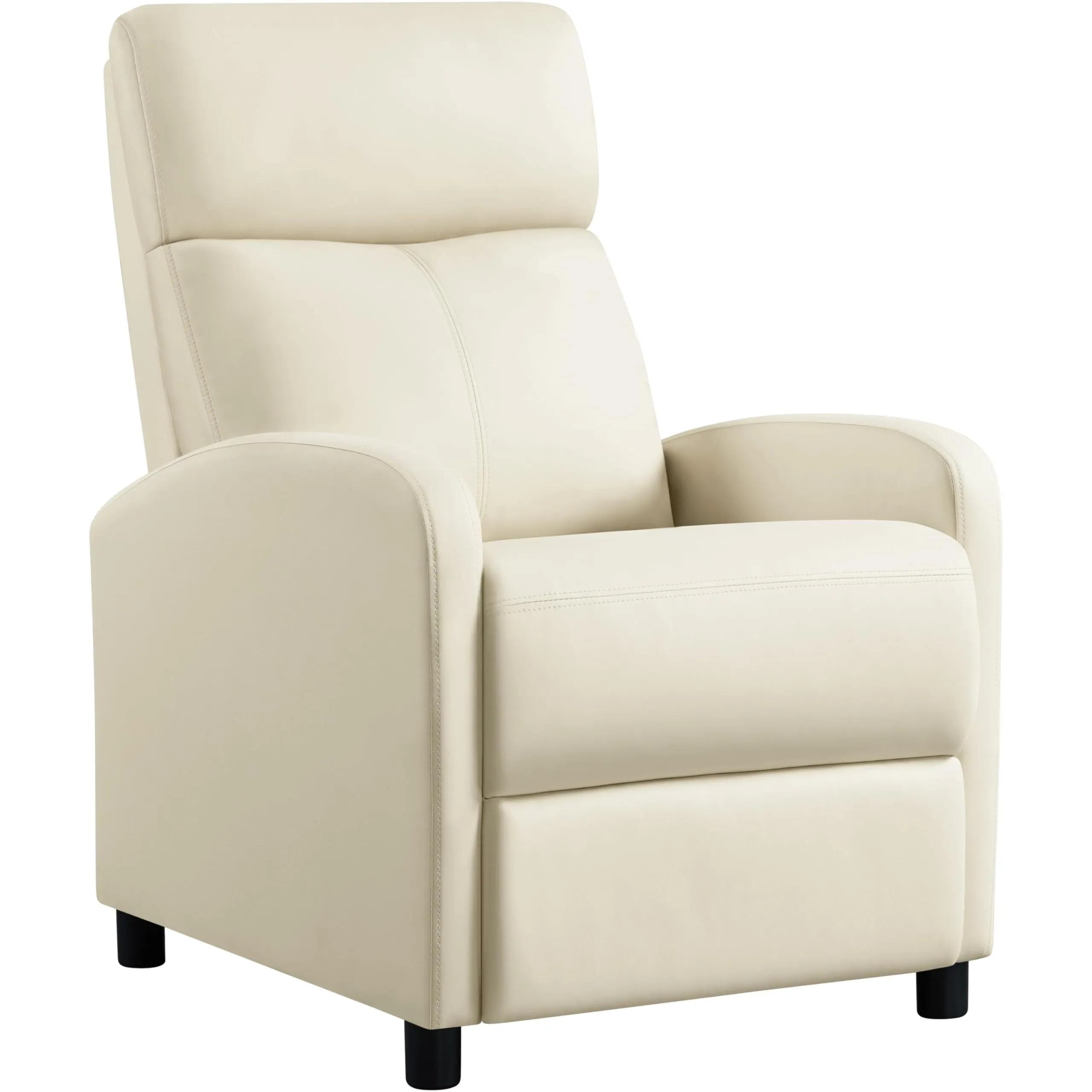 Yaheetech Poltrona Relax Reclinabile con Poggiapiedi, Beige - immagine 1