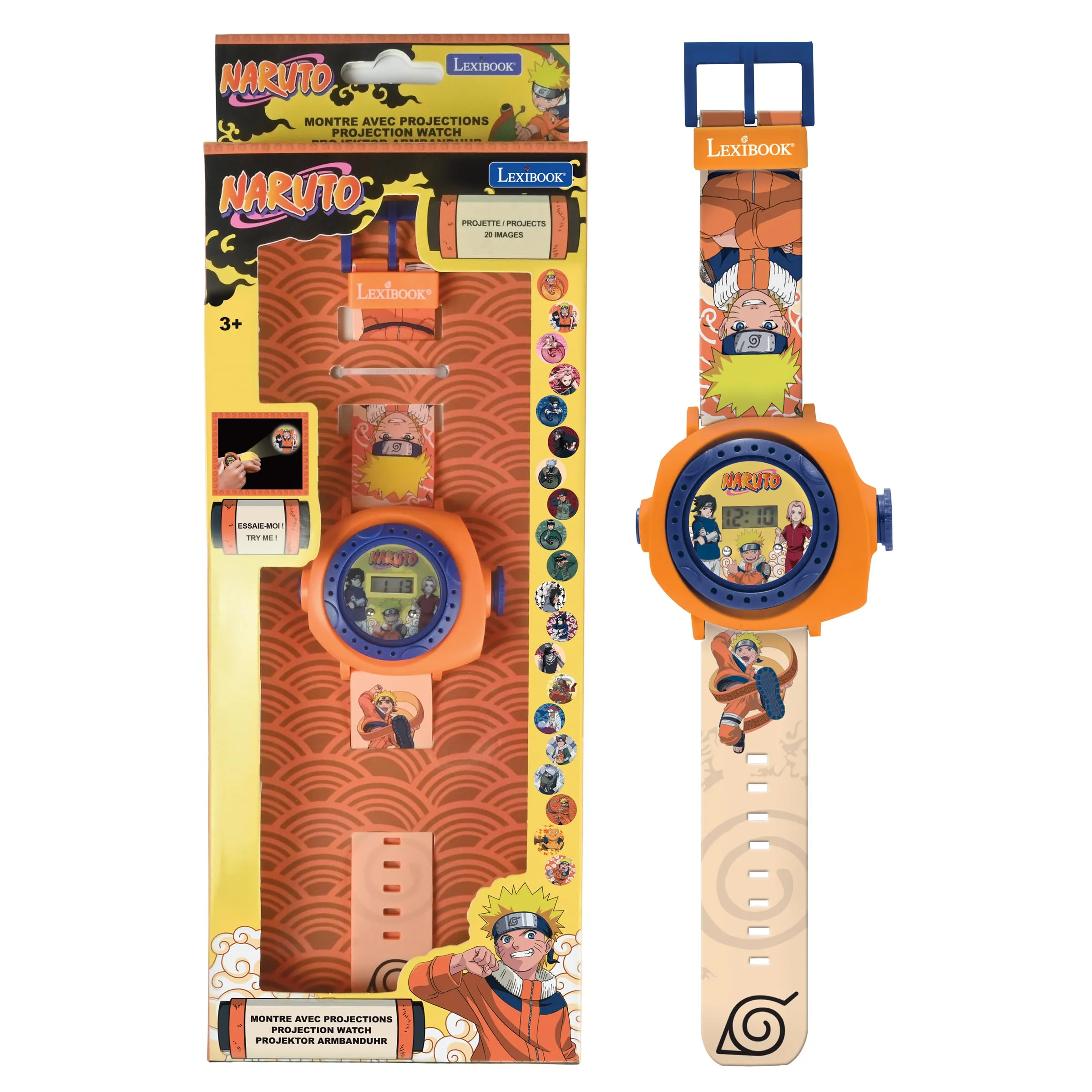 Lexibook Naruto DMW050NA Orologio da polso digitale con proiezioni per bambini - immagine 1