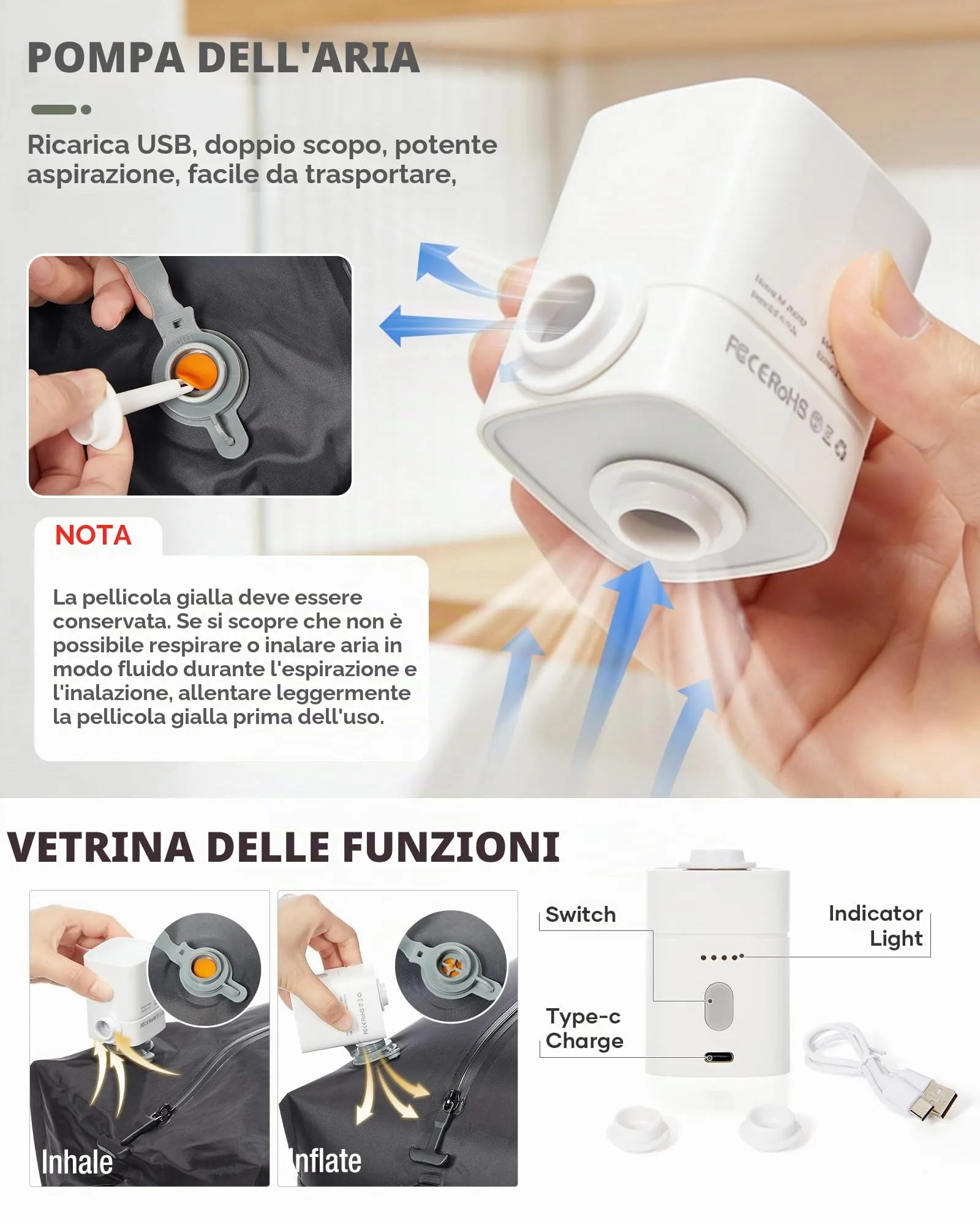 SZLX Zaino da Viaggio Sottovuoto 40x30x20 per Ryanair e Wizzair, Impermeabile, Laptop 14 Pollici, Porta USB e Scomparto Scarpe - immagine 6