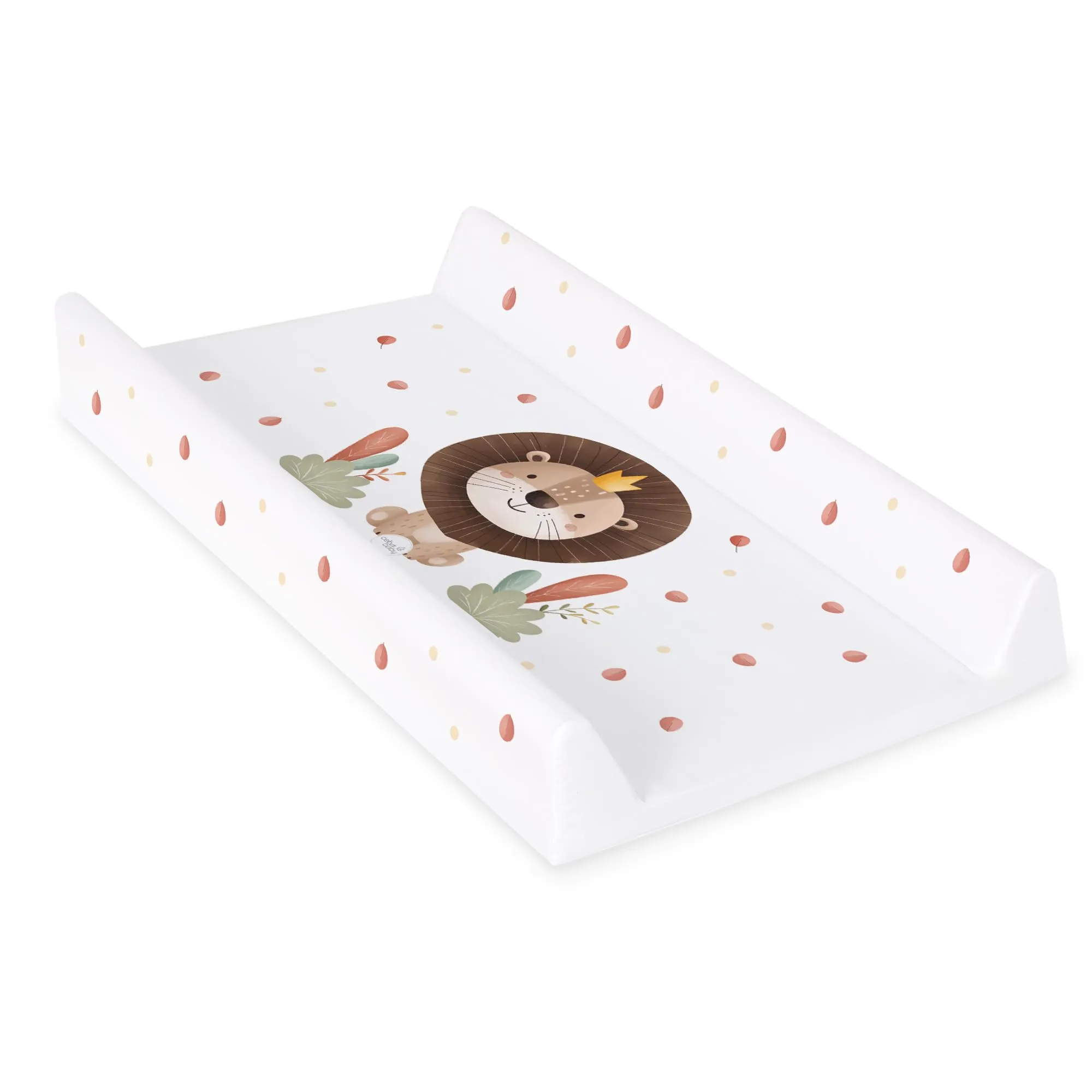 Ceba Baby Materassino Fasciatoio 80x50 cm con Bordo Rialzato Impermeabile - Leone, il re - immagine 1
