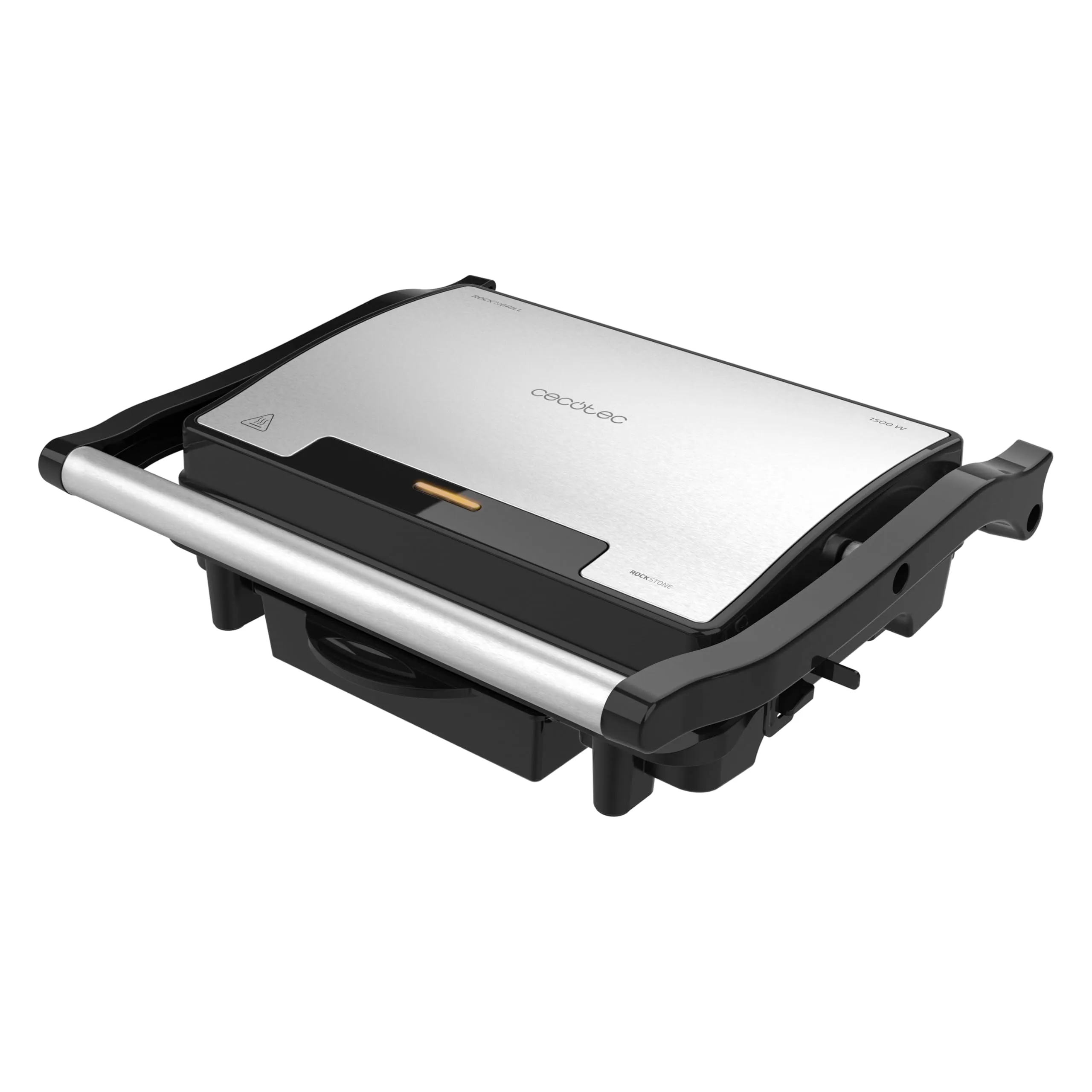 Cecotec Rock'nGrill Rapid Griglia Elettrica Piastra e Tostapane, 1500W, Rivestimento RockStone, 24,5 x 17,3 cm - immagine 1