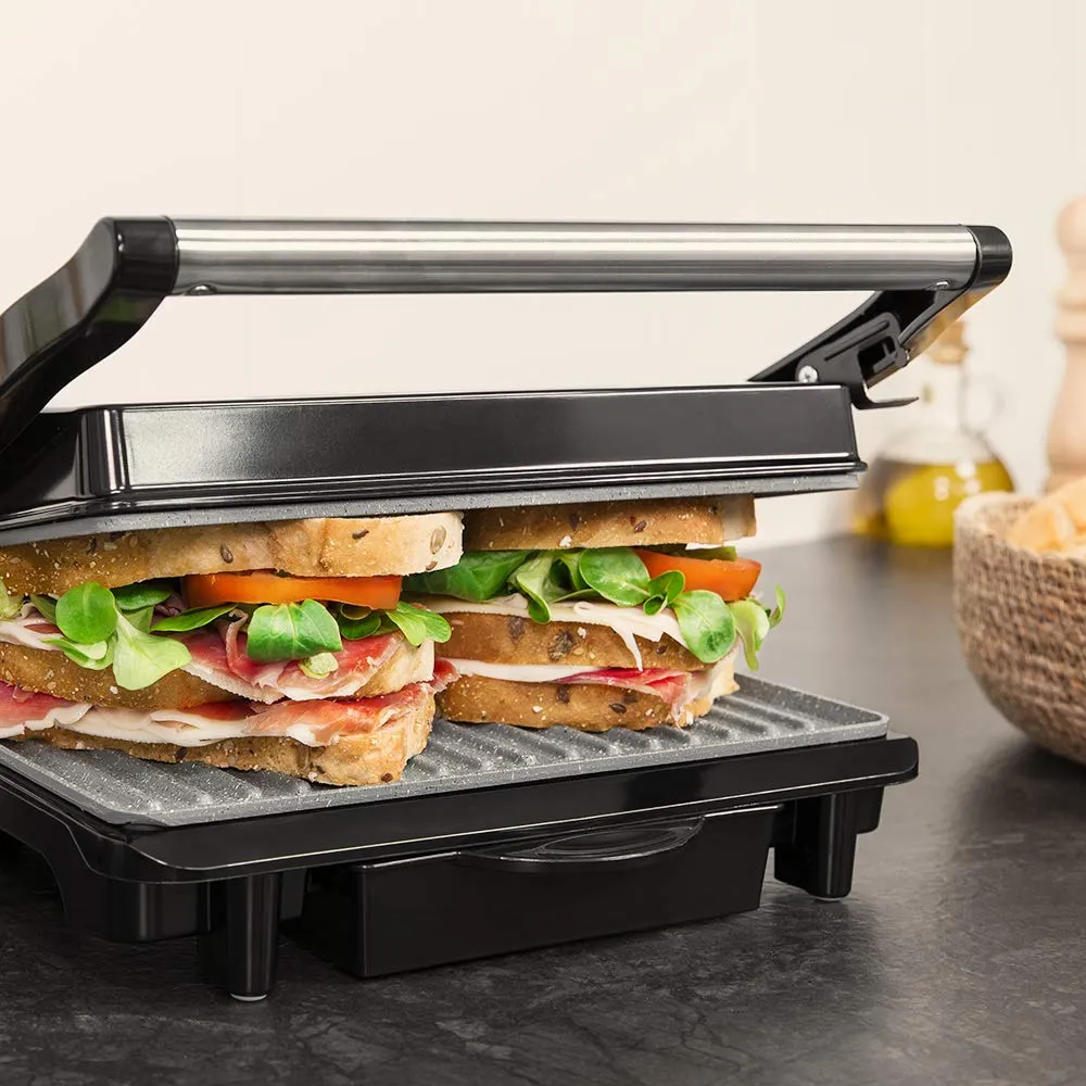 Cecotec Rock'nGrill Rapid Griglia Elettrica Piastra e Tostapane, 1500W, Rivestimento RockStone, 24,5 x 17,3 cm - immagine 3