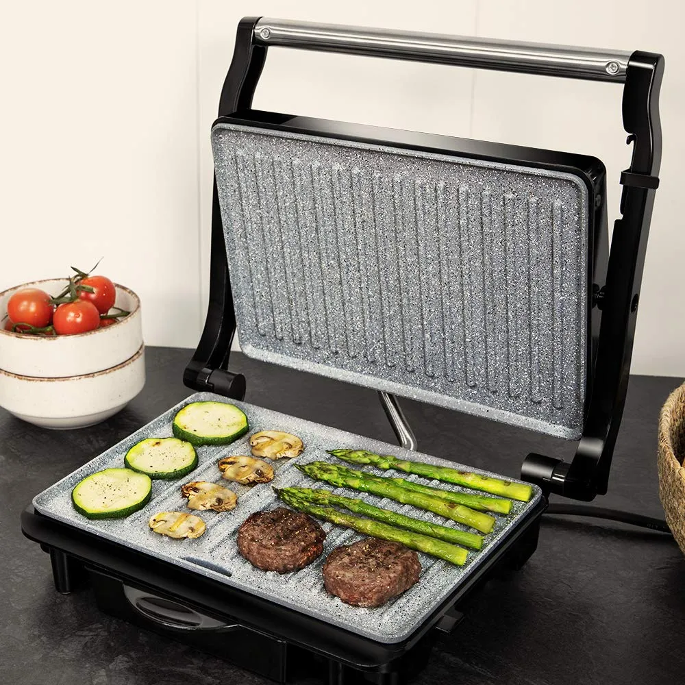 Cecotec Rock'nGrill Rapid Griglia Elettrica Piastra e Tostapane, 1500W, Rivestimento RockStone, 24,5 x 17,3 cm - immagine 6