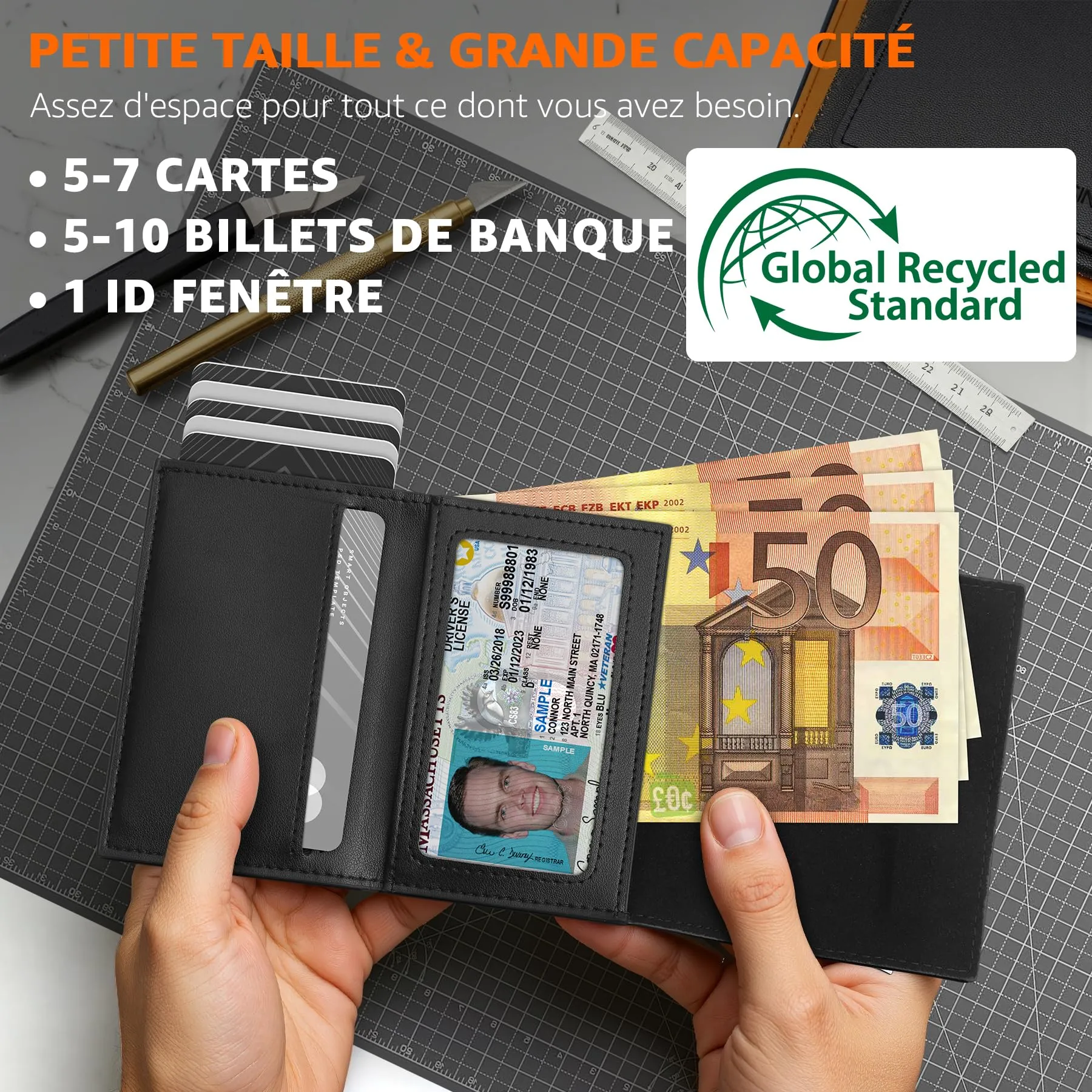 TEEHON Portafoglio Uomo Slim con Protezione RFID - immagine 3