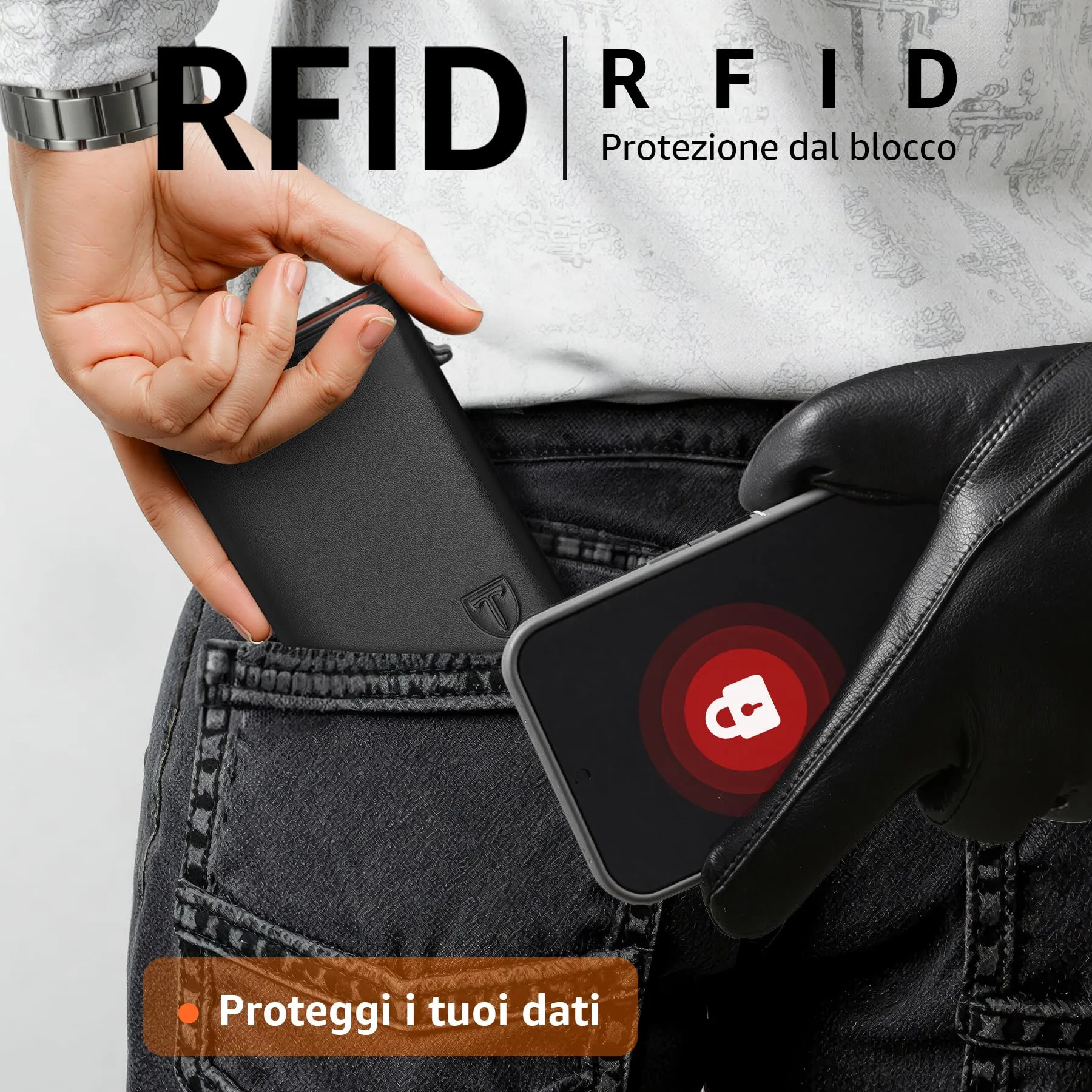 TEEHON Portafoglio Uomo Slim con Protezione RFID - immagine 4