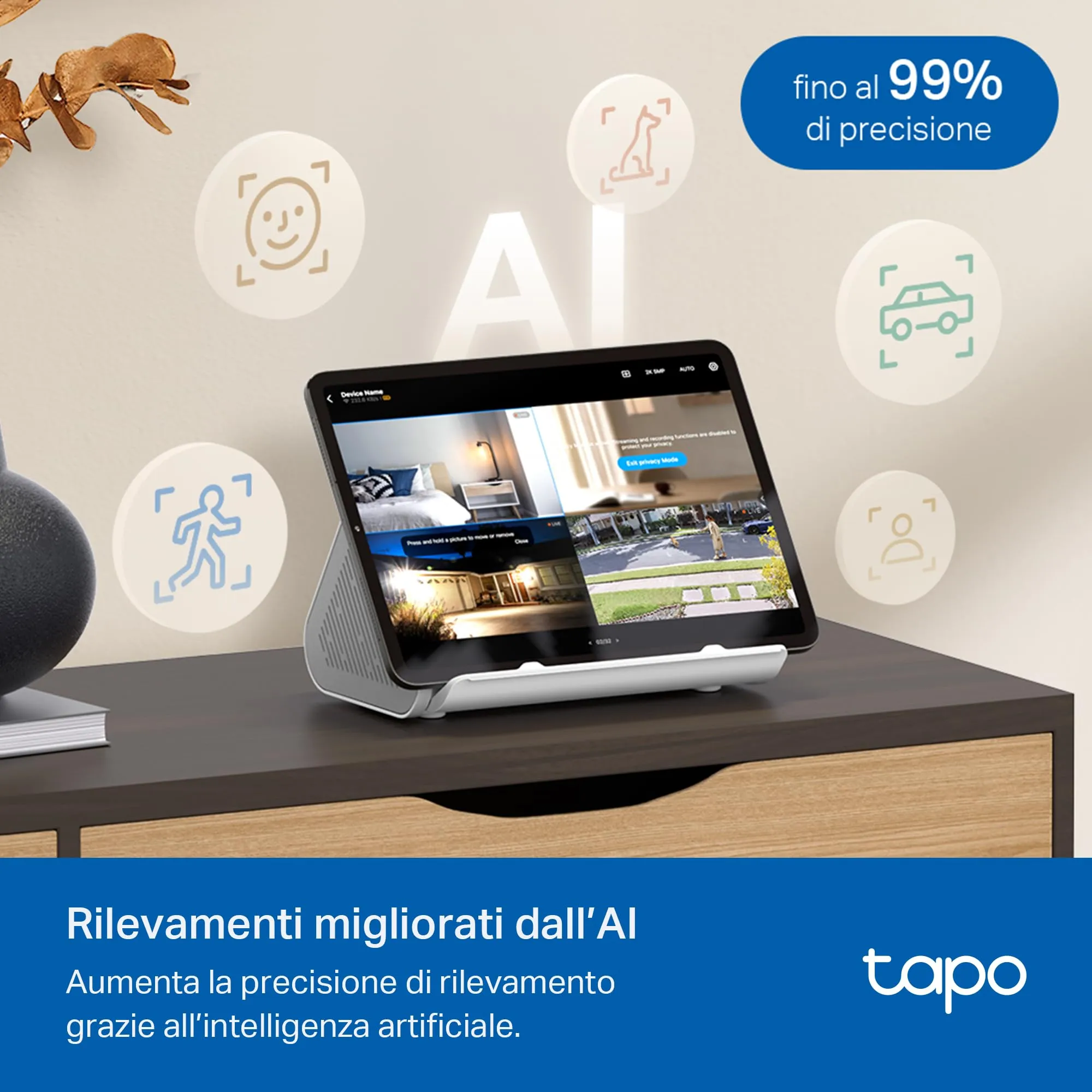 Tapo H500 Smart HomeBase 16GB (expandable to 16TB) for Cameras and Sensors AI - immagine 8