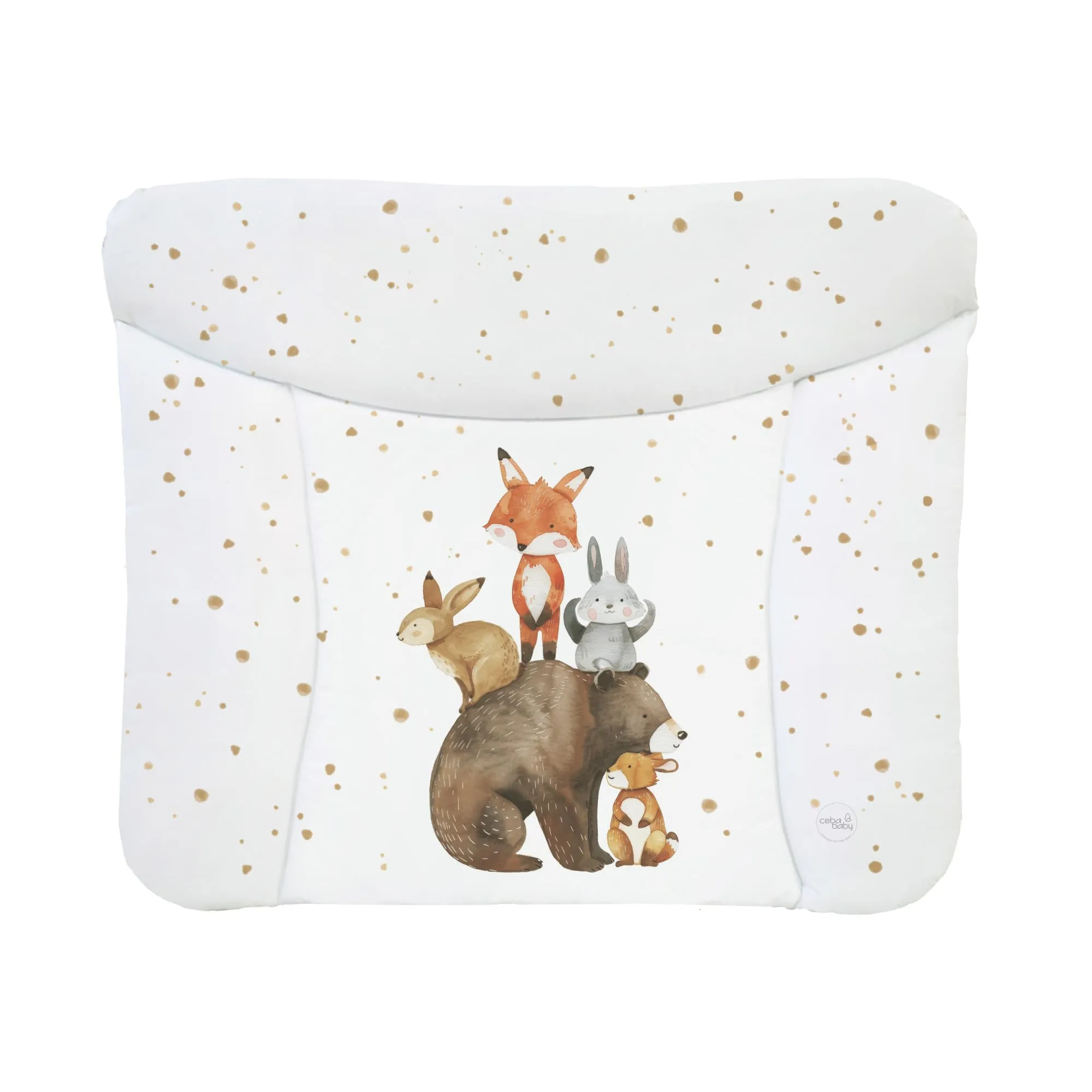 Ceba Baby Fasciatoio Materassino Lavabile e Impermeabile, Öko-Tex, 75x72 cm, Amici della foresta - immagine 1