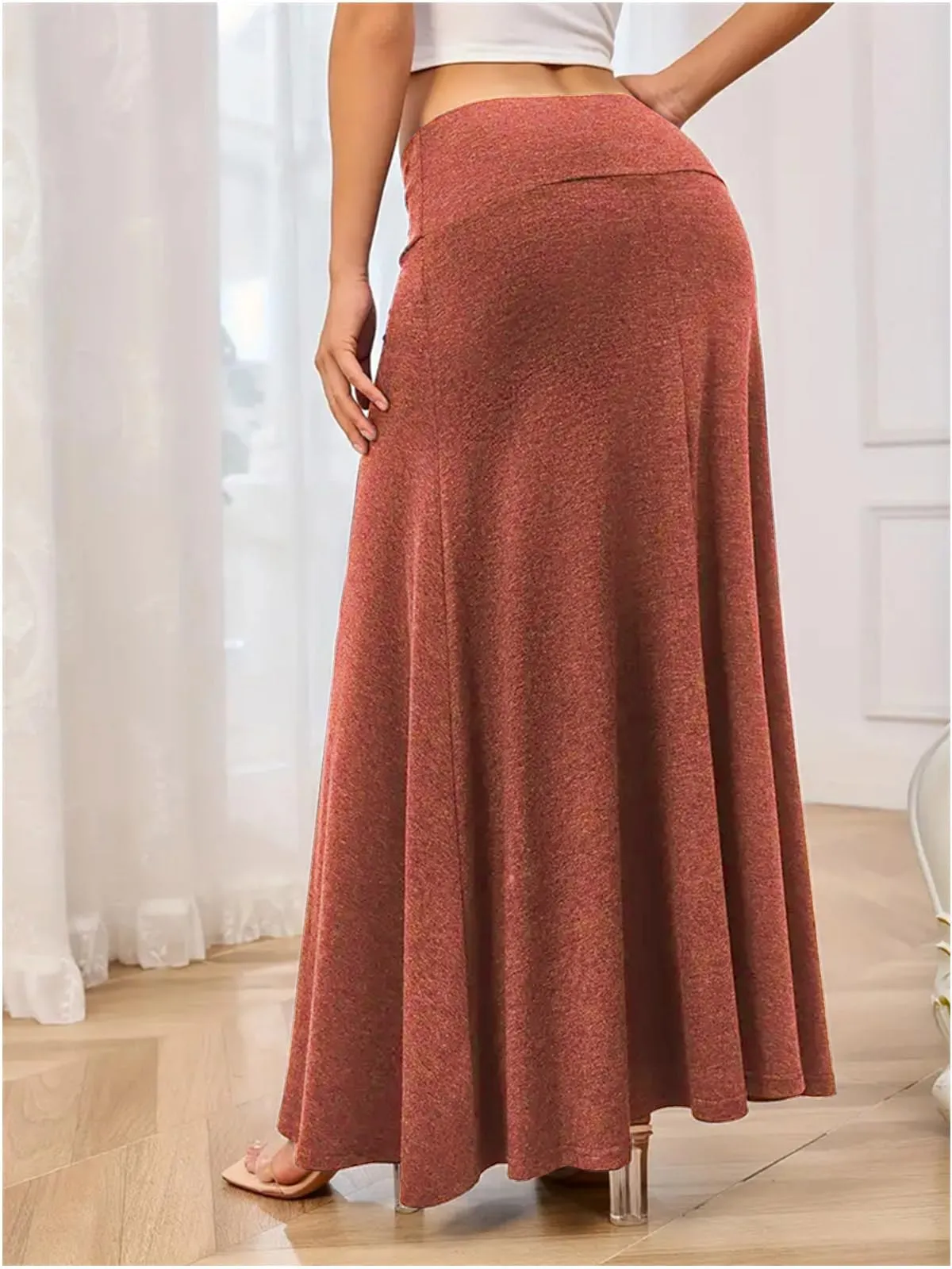 Adigaber Gonna Lunga da Donna Elasticizzata Vita Alta Maxi Yoga - immagine 3