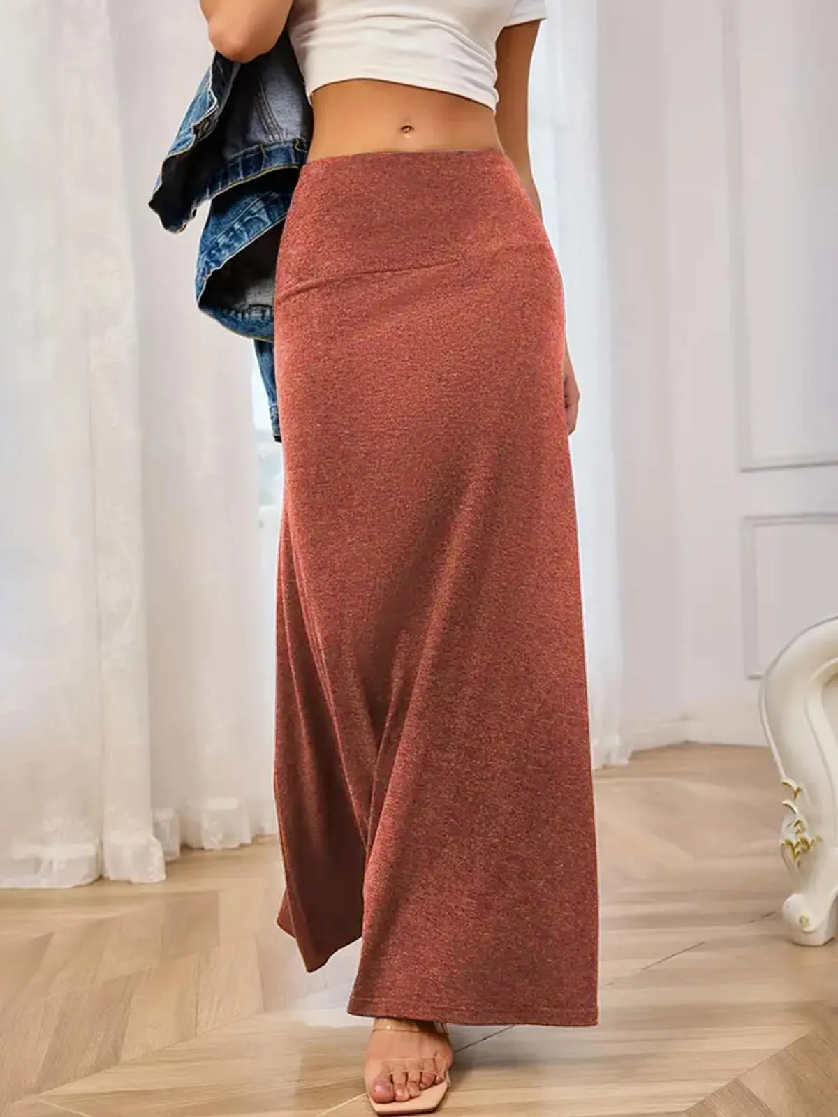 Adigaber Gonna Lunga da Donna Elasticizzata Vita Alta Maxi Yoga - immagine 4