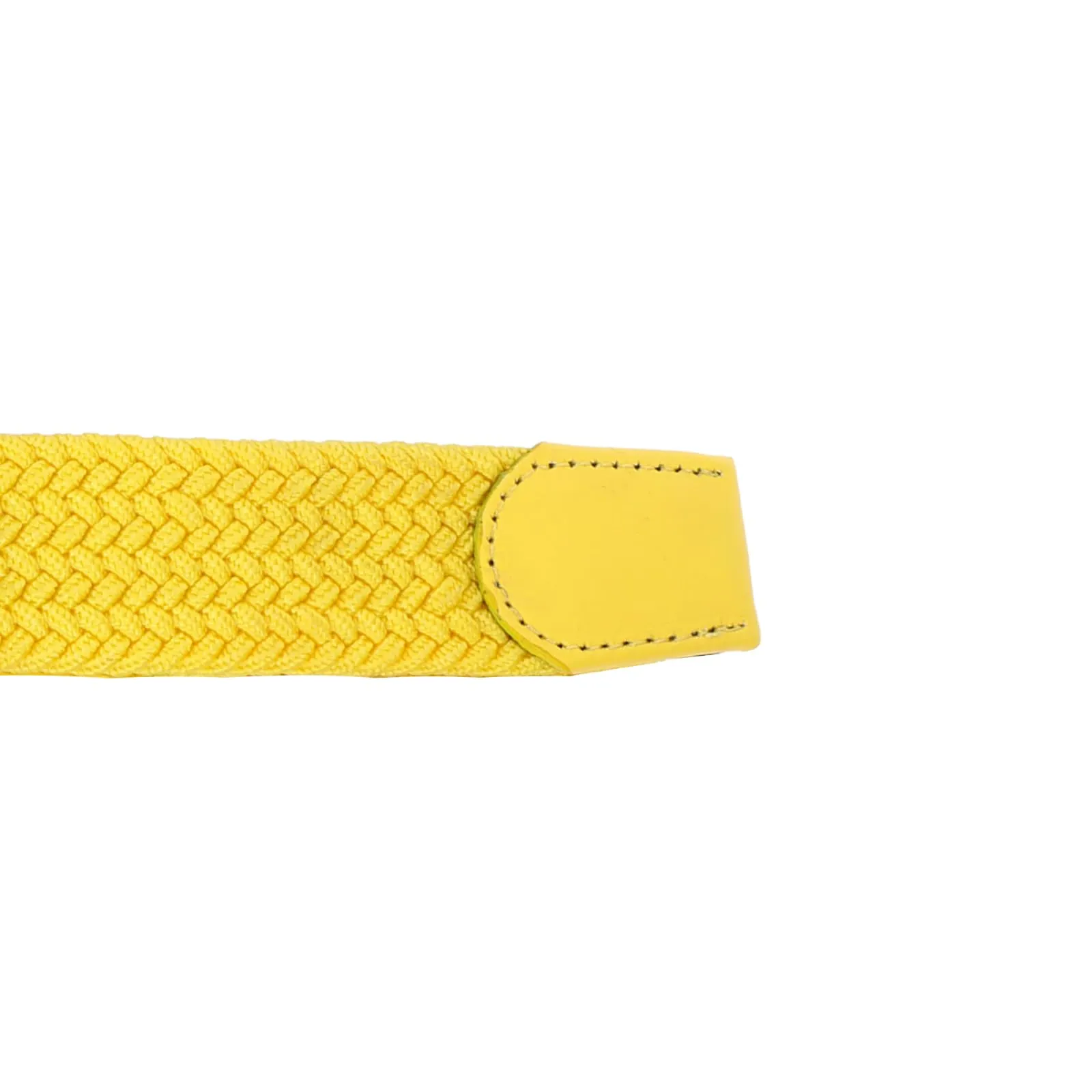 Bella Accessori Cintura Elastica Intrecciata Unisex con Fibbia in Lega di Zinco, Giallo, 115cm - immagine 5