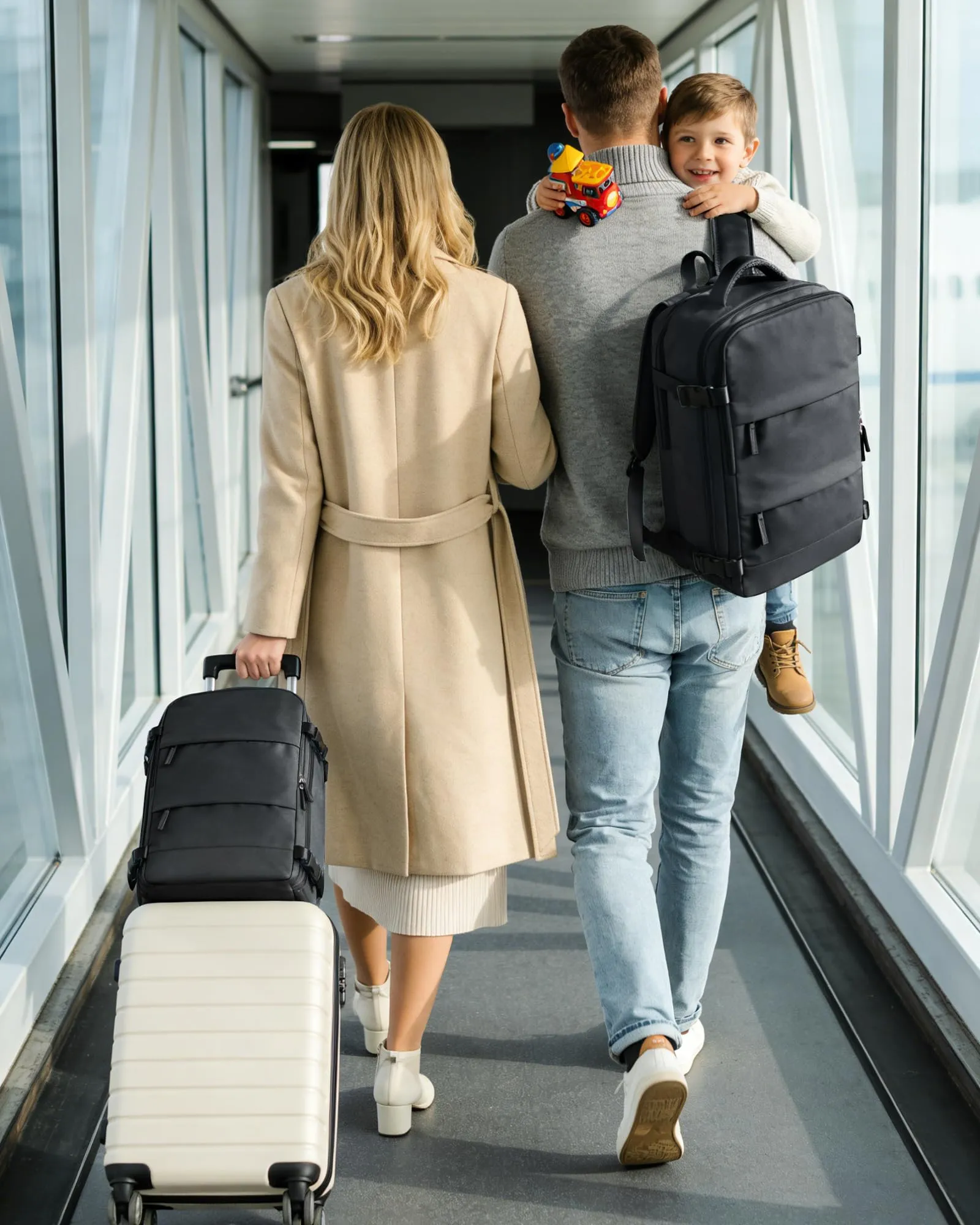 SZLX Zaino da Viaggio 40x30x20 Ryanair Wizzair Impermeabile con Scomparto per Scarpe e Laptop 14 Pollici - immagine 3