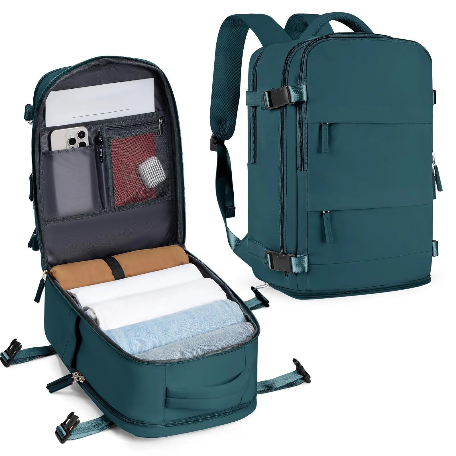 SZLX Zaino da Viaggio 40x30x20 Ryanair Wizzair Impermeabile con Scomparto per Scarpe e Laptop 14 Pollici - immagine 1