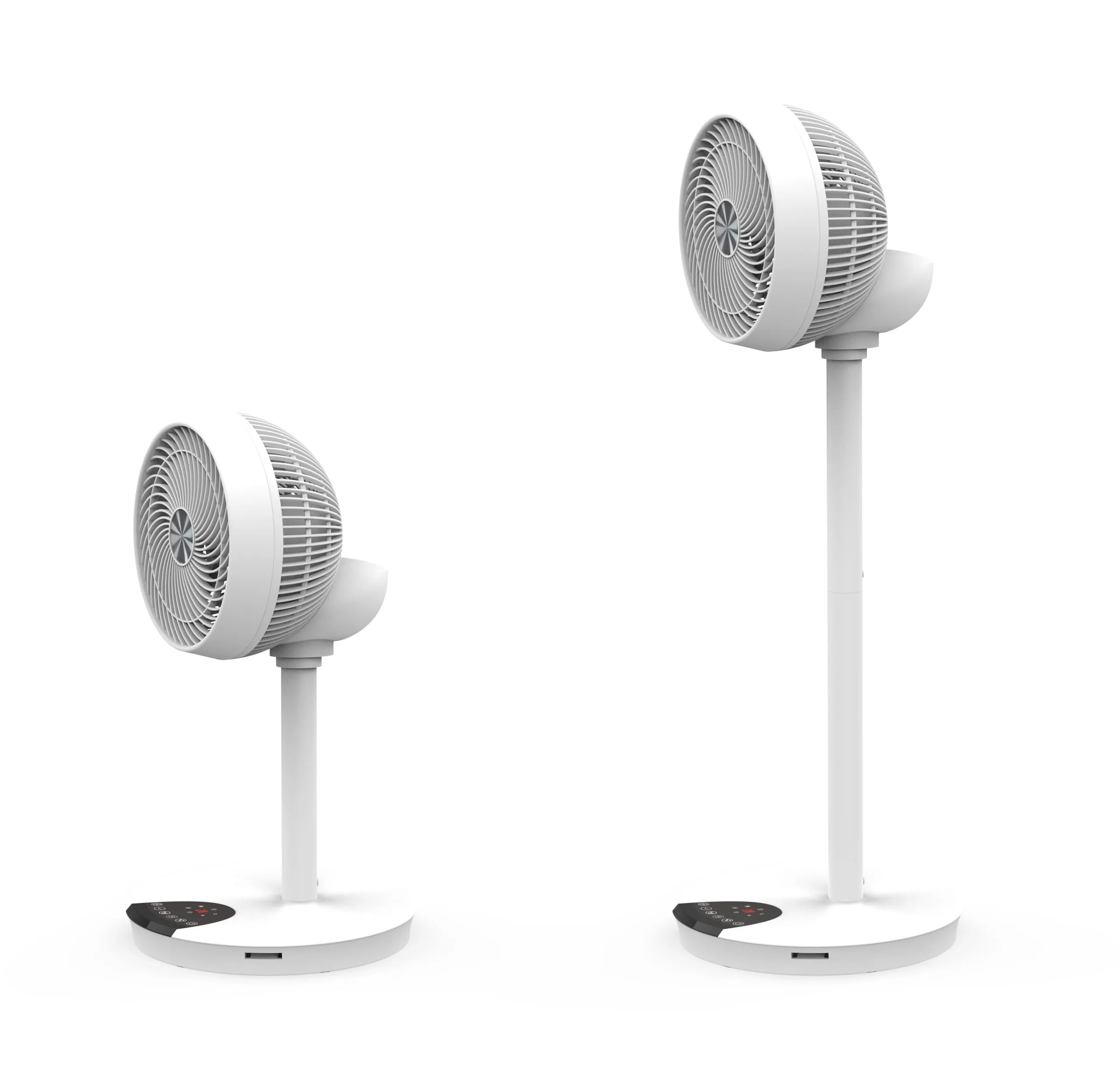 Techly 621673 Ventilatore 2 in 1 9" con Piantana, 12 velocità, Telecomando, Oscillazione 720° e Timer, Bianco - immagine 3