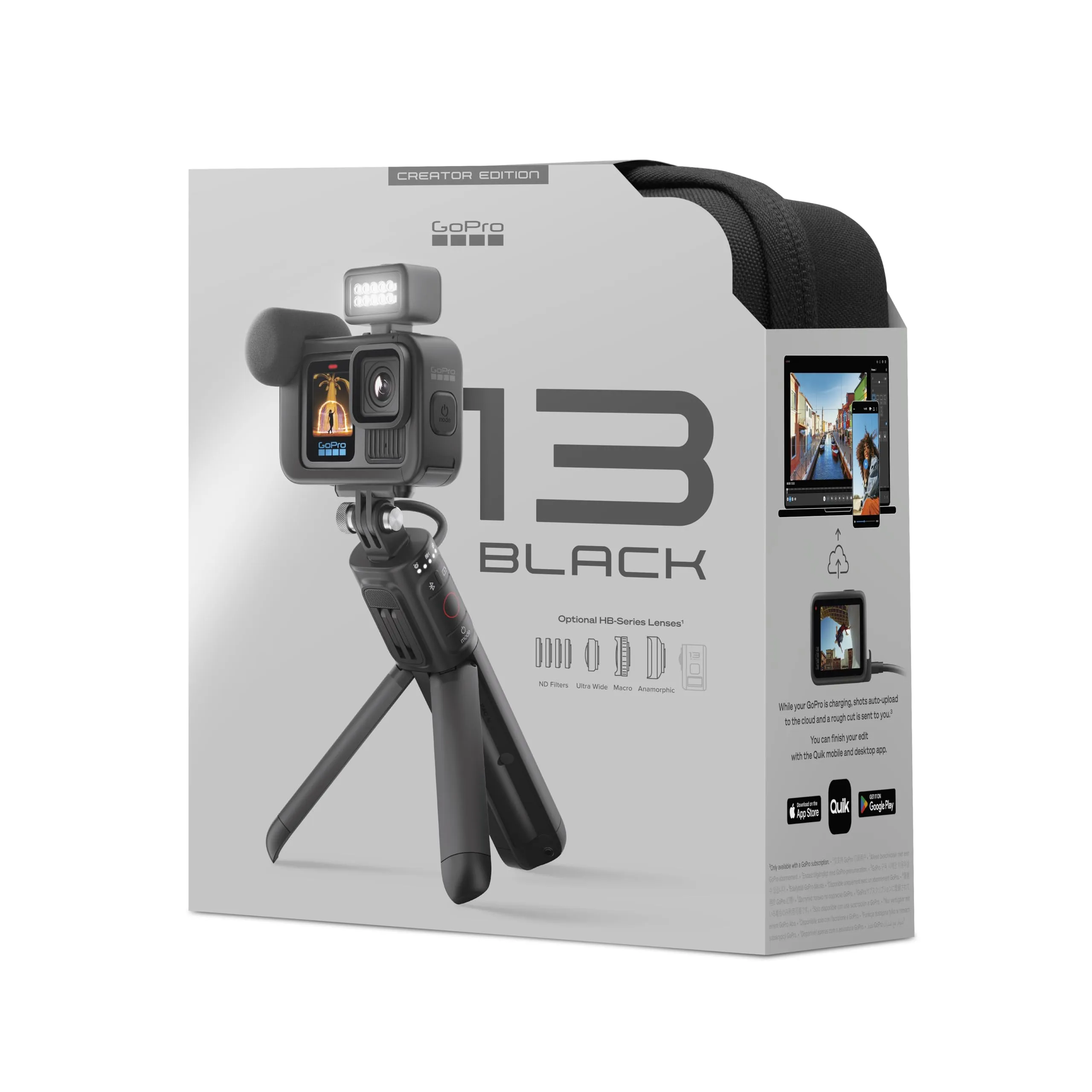 GoPro HERO13 Black Creator Edition - Volta, Media Mod, Light Mod, Enduro Battery, Magnetic Latch Mount and Carrying Case - immagine 6