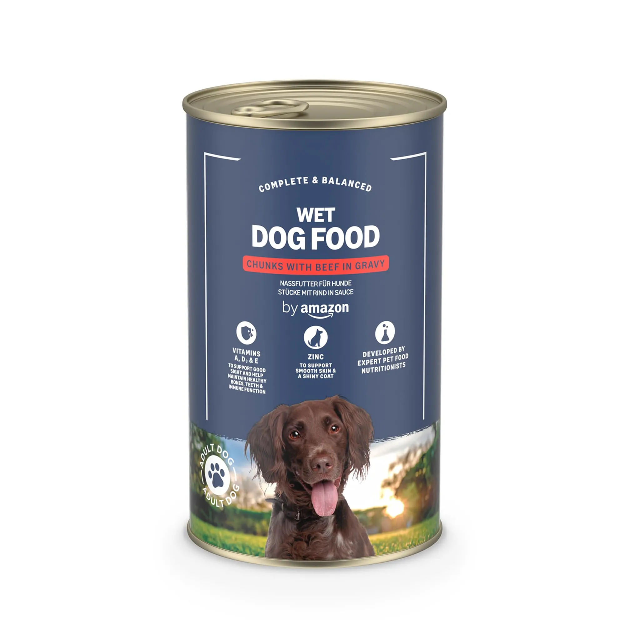 by Amazon Cibo umido per cani, bocconcini di manzo in salsa, 1,24 kg - immagine 1