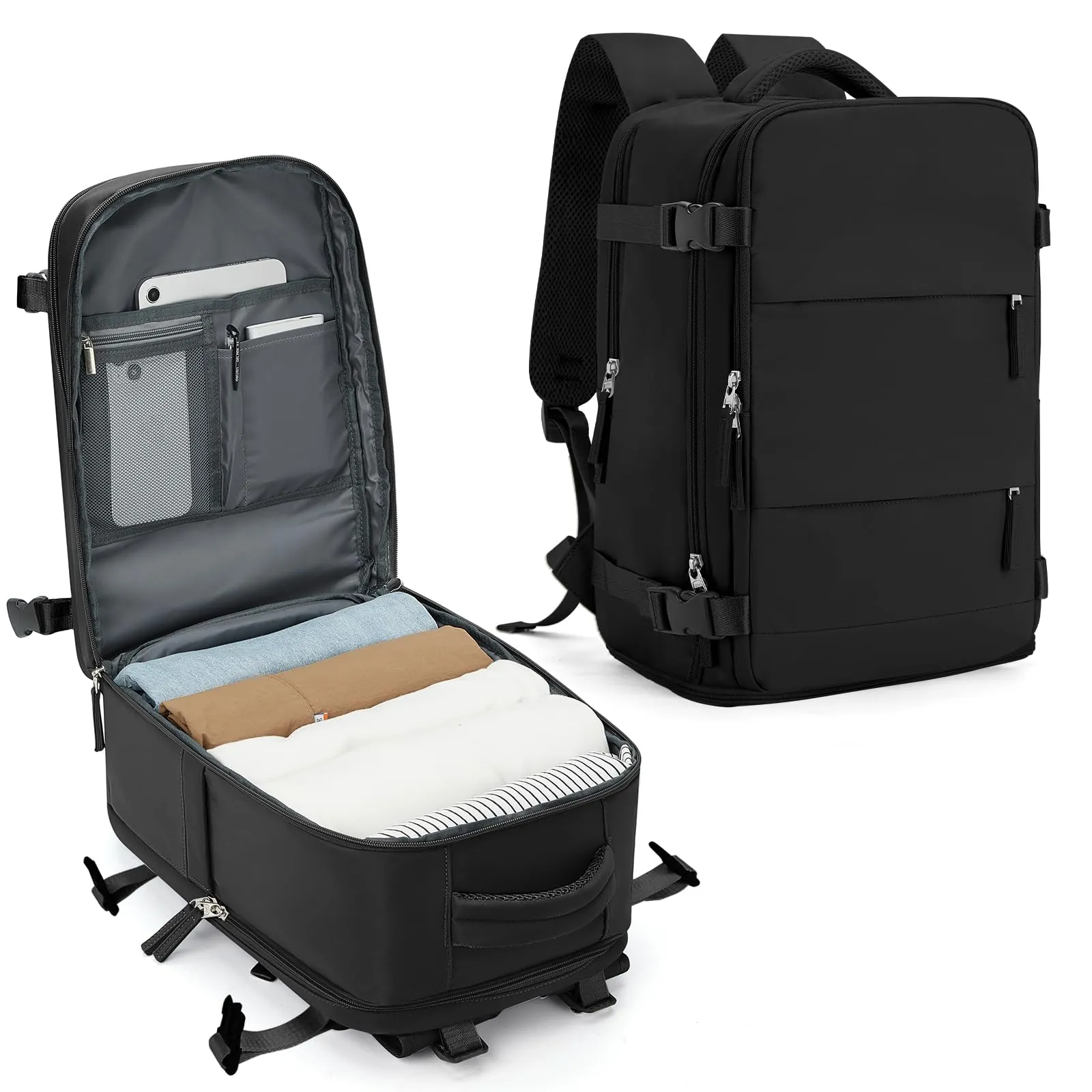 SZLX Zaino da Viaggio 40x20x25 cm per Ryanair e Wizzair, Impermeabile con Scomparto per Scarpe e Laptop 14 Pollici - immagine 1
