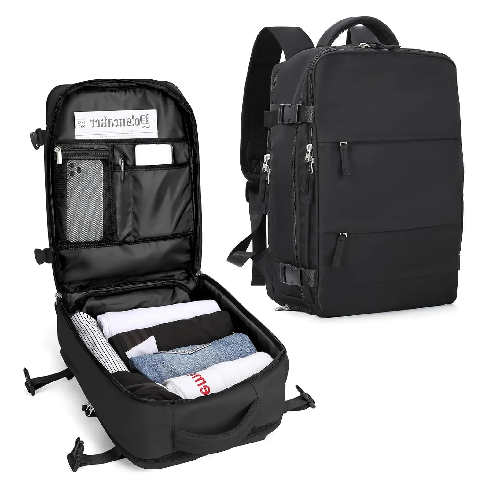 SZLX Zaino da Viaggio 40x30x20 Ryanair Wizzair Impermeabile con Scomparto Scarpe e USB per Laptop 14 Pollici - immagine 1