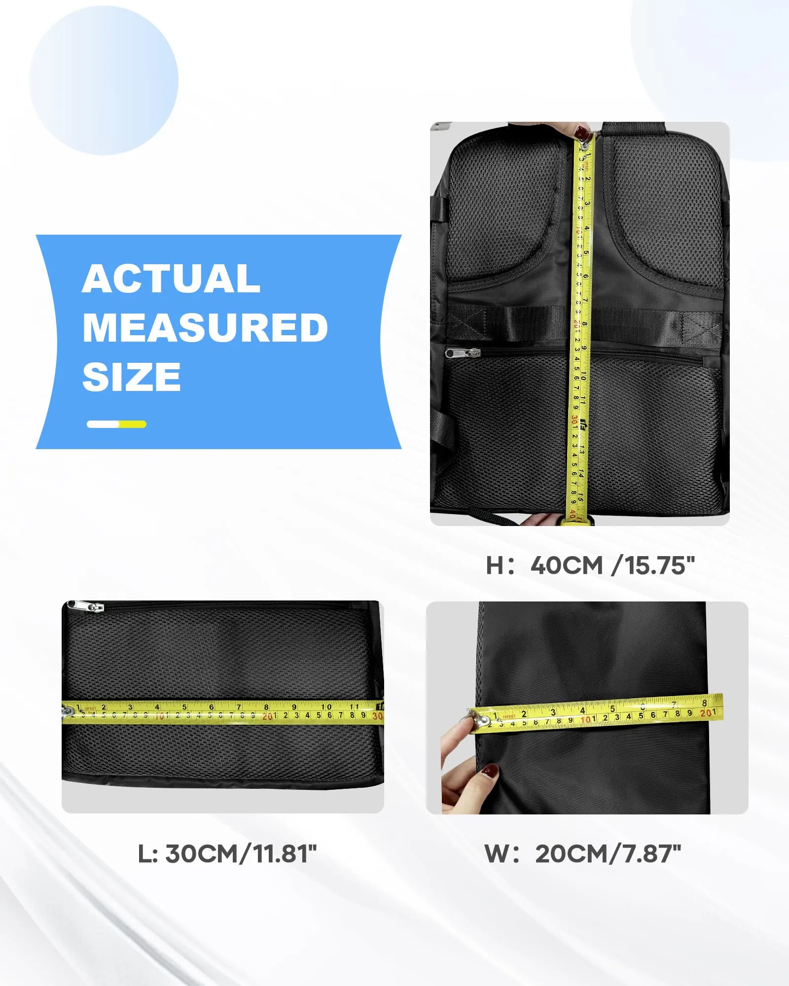 SZLX Zaino da Viaggio 40x30x20 Ryanair Wizzair Impermeabile con Scomparto Scarpe e USB per Laptop 14 Pollici - immagine 9