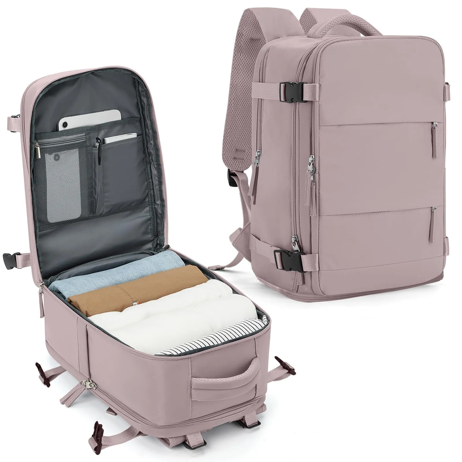 SZLX Zaino da Viaggio 40x30x20 per Ryanair e Wizzair, Impermeabile con Scomparto per Scarpe e Laptop 14 Pollici - immagine 1