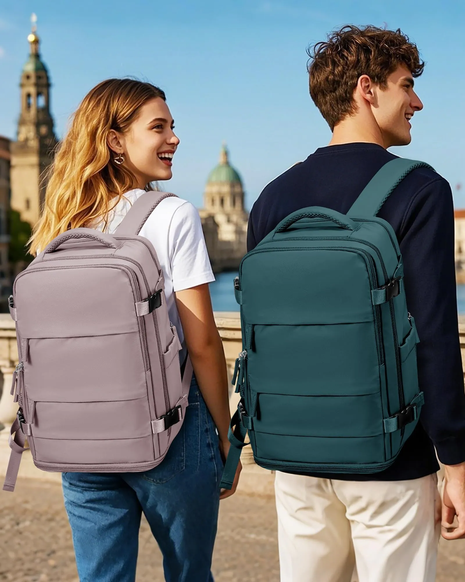 SZLX Zaino da Viaggio 40x30x20 per Ryanair e Wizzair, Impermeabile con Scomparto per Scarpe e Laptop 14 Pollici - immagine 3