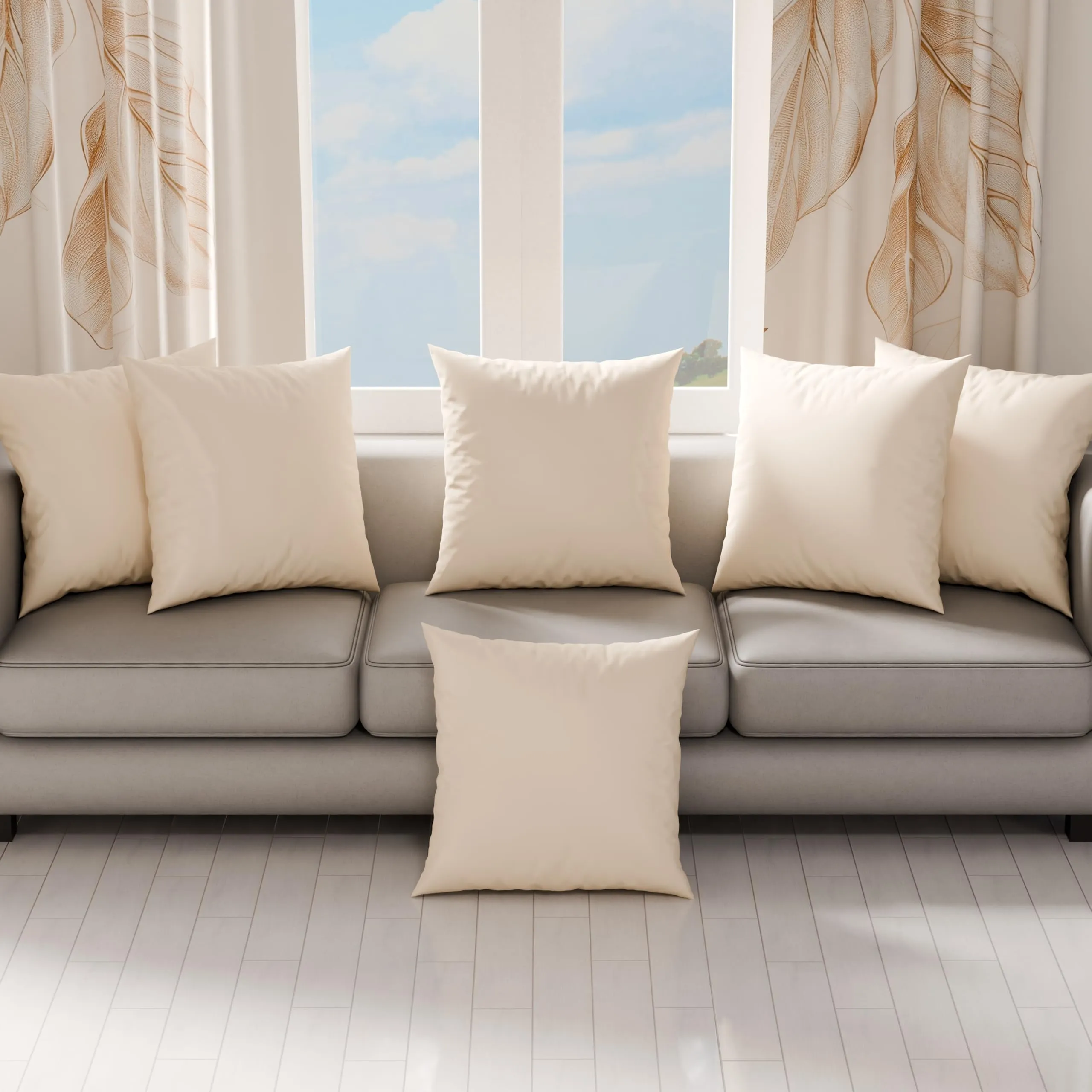 PETTI Artigiani Italiani Coppia di Federe Cuscino 50x50 cm in Microfibra, Beige, Set di 2 - immagine 3