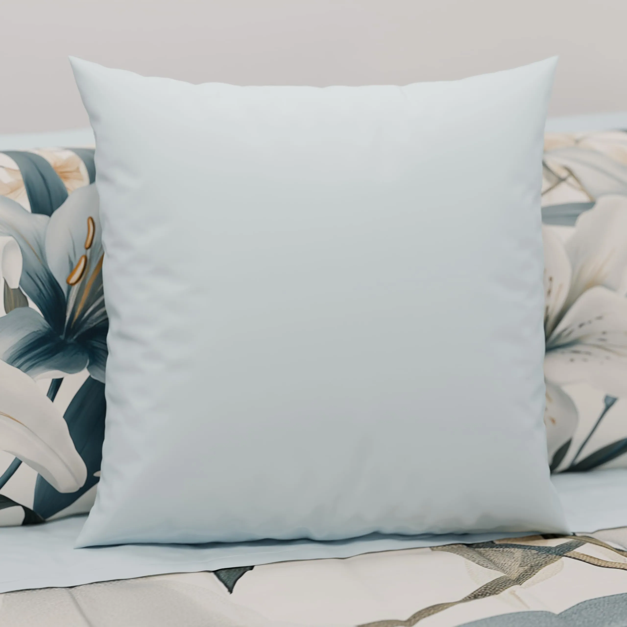 PETTI Artigiani Italiani Coppia di Federe Cuscino 40x40 cm in Microfibra, Celeste, Set di 2 - immagine 2