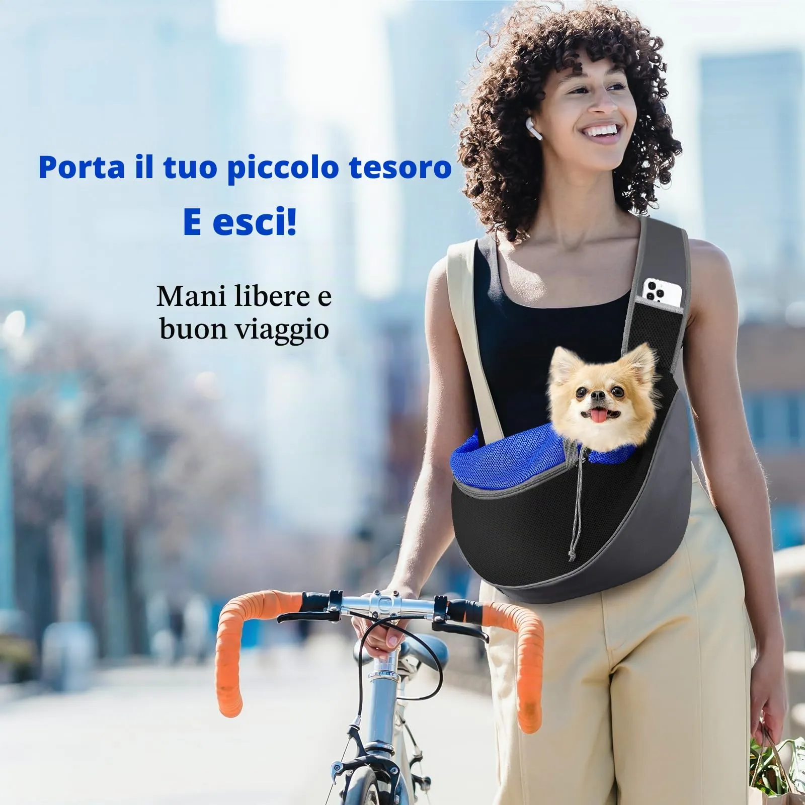 Pawaboo Trasportino per Cani Piccoli e Gatti, Taglia M, Indaco - immagine 3