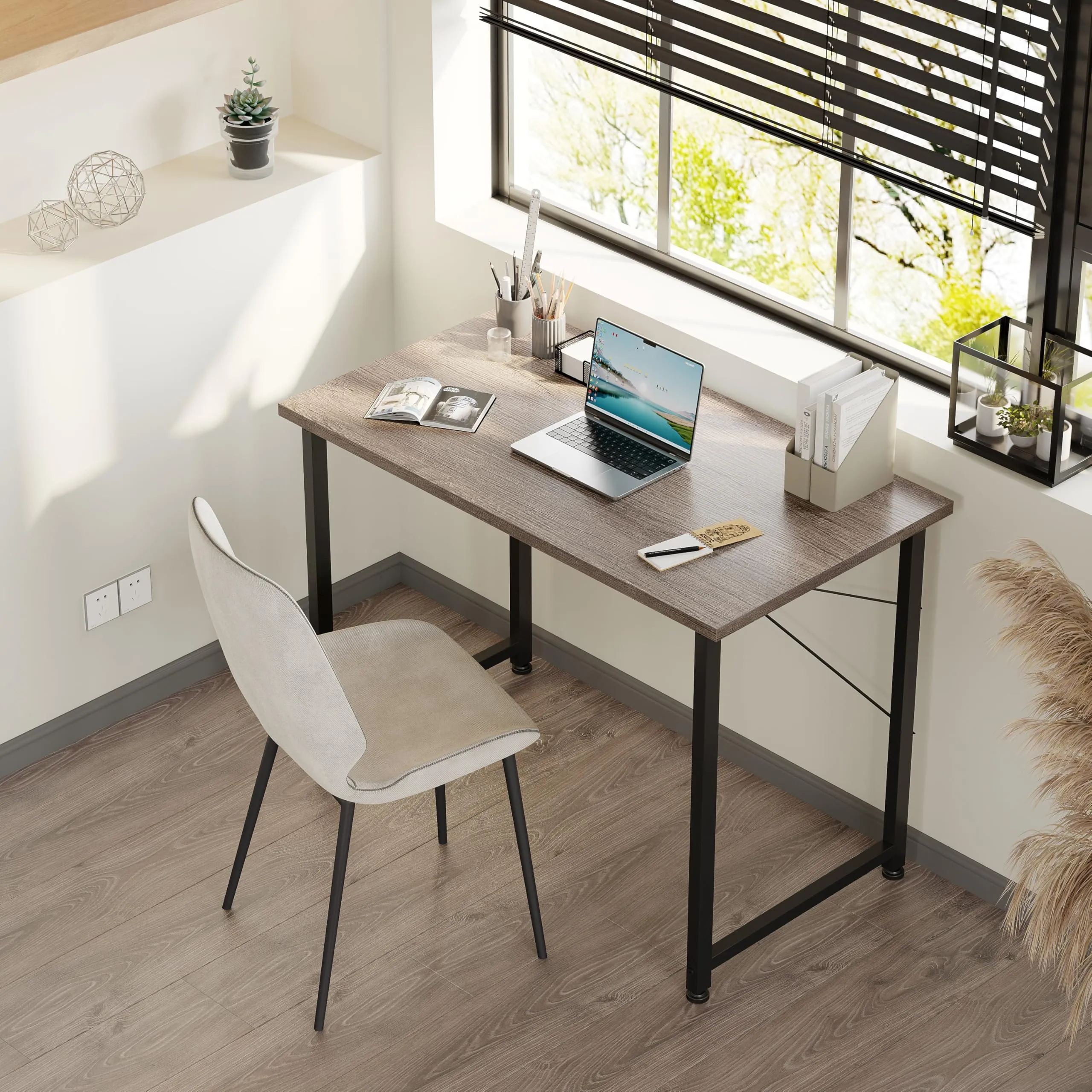 ODK Scrivania per Computer, 80 x 40 cm, Grigia - immagine 3