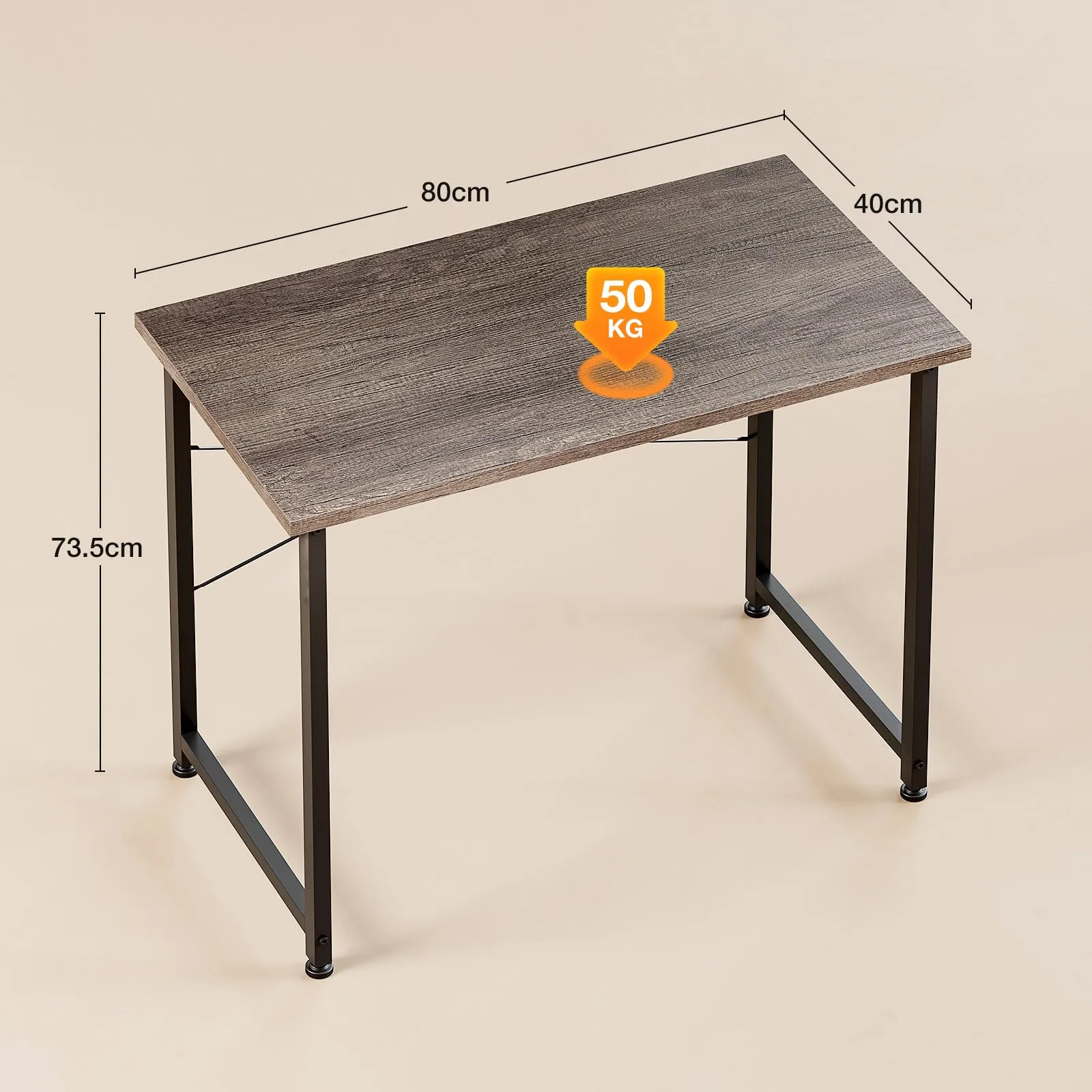 ODK Scrivania per Computer, 80 x 40 cm, Grigia - immagine 5
