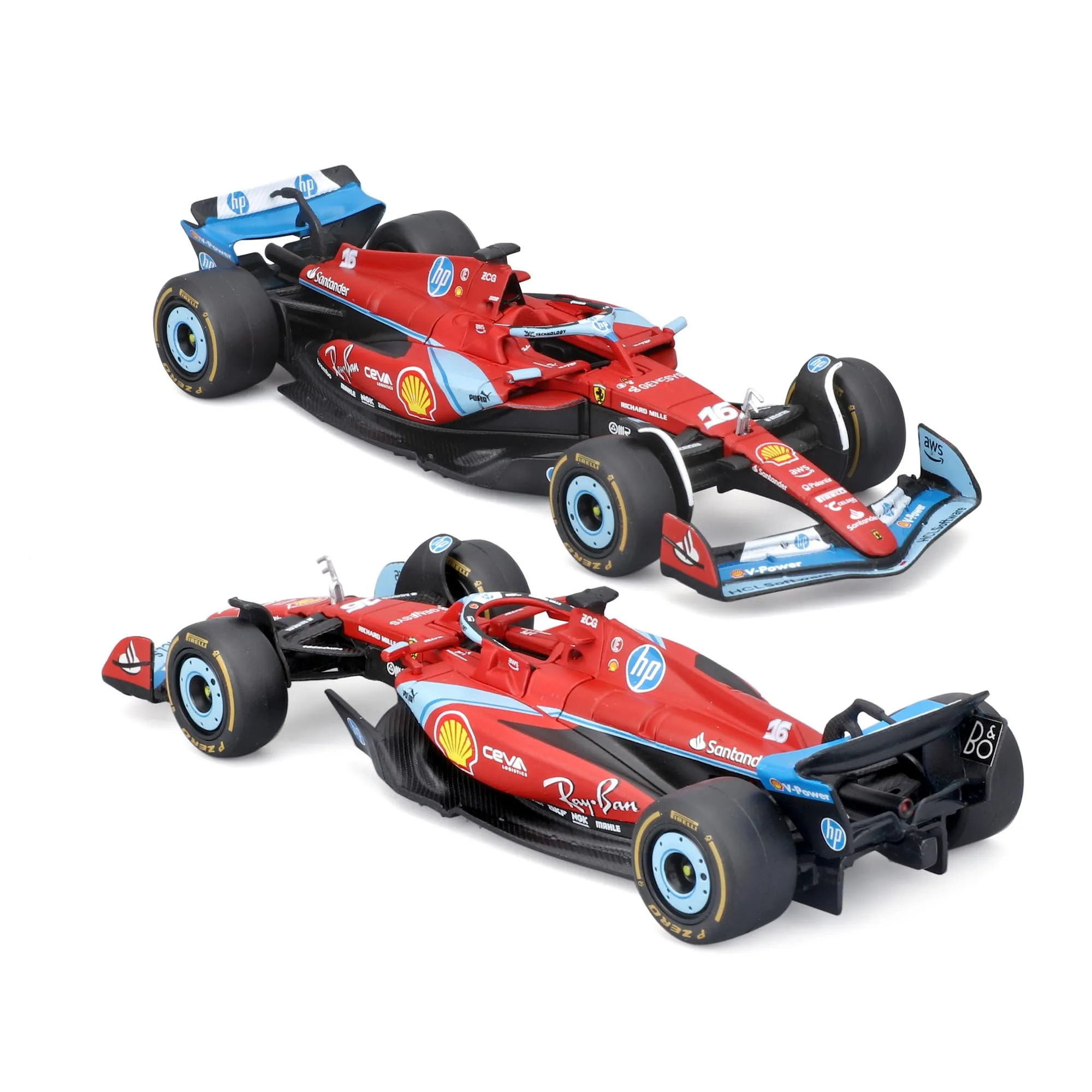 Bburago Ferrari SF-24 Miami GP 2024 #16 Charles Leclerc 1:43 Scale Model - immagine 4
