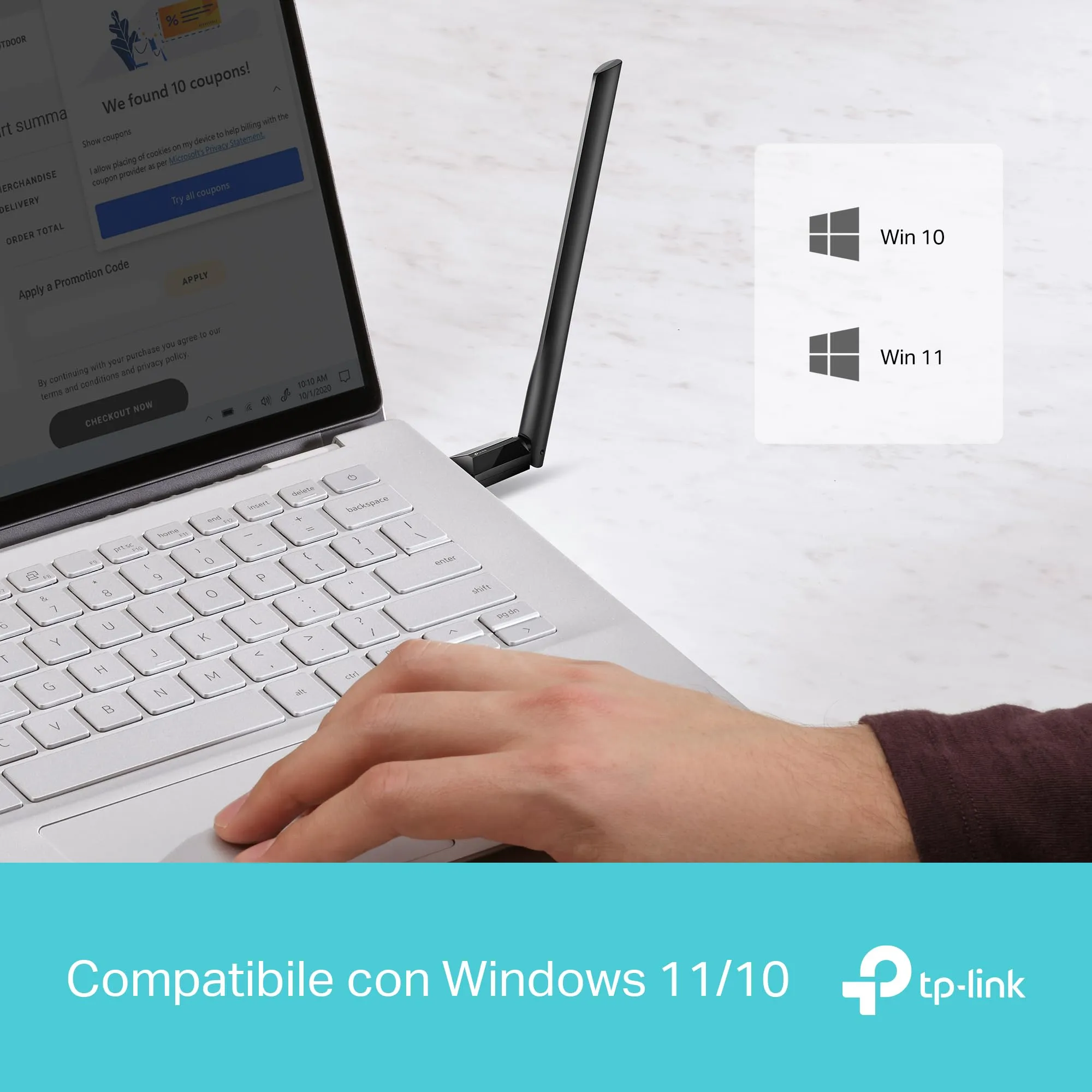 TP-Link Archer TX35U Plus Adattatore USB Wi-Fi 6 AX1800 Dual-Band PC - immagine 5