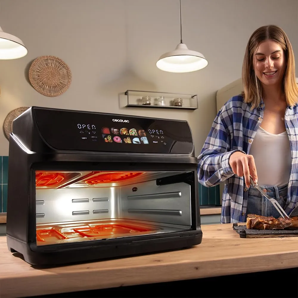Cecotec Cecofry&Grill Duoheat 10000 Air Fryer 10L, 2800W, 3in1 Friggitrice Grill Piastra - immagine 3