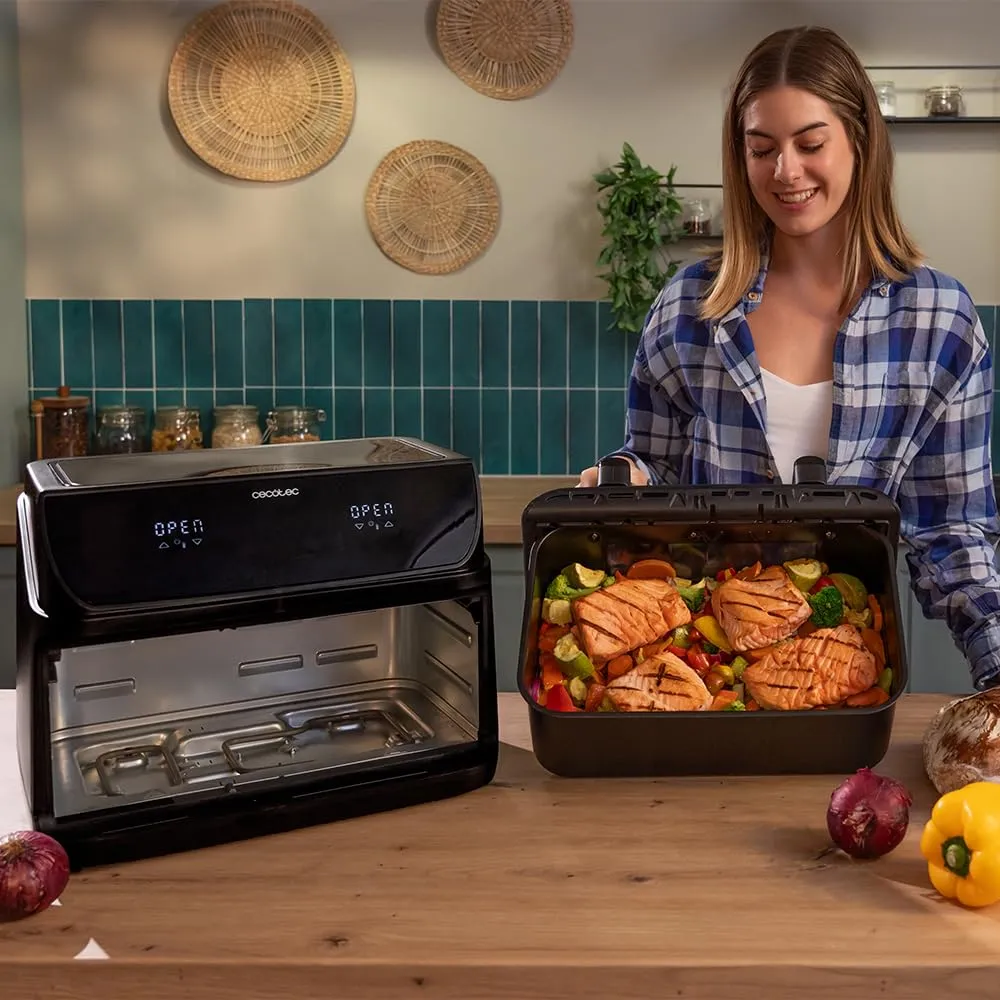 Cecotec Cecofry&Grill Duoheat 10000 Air Fryer 10L, 2800W, 3in1 Friggitrice Grill Piastra - immagine 9