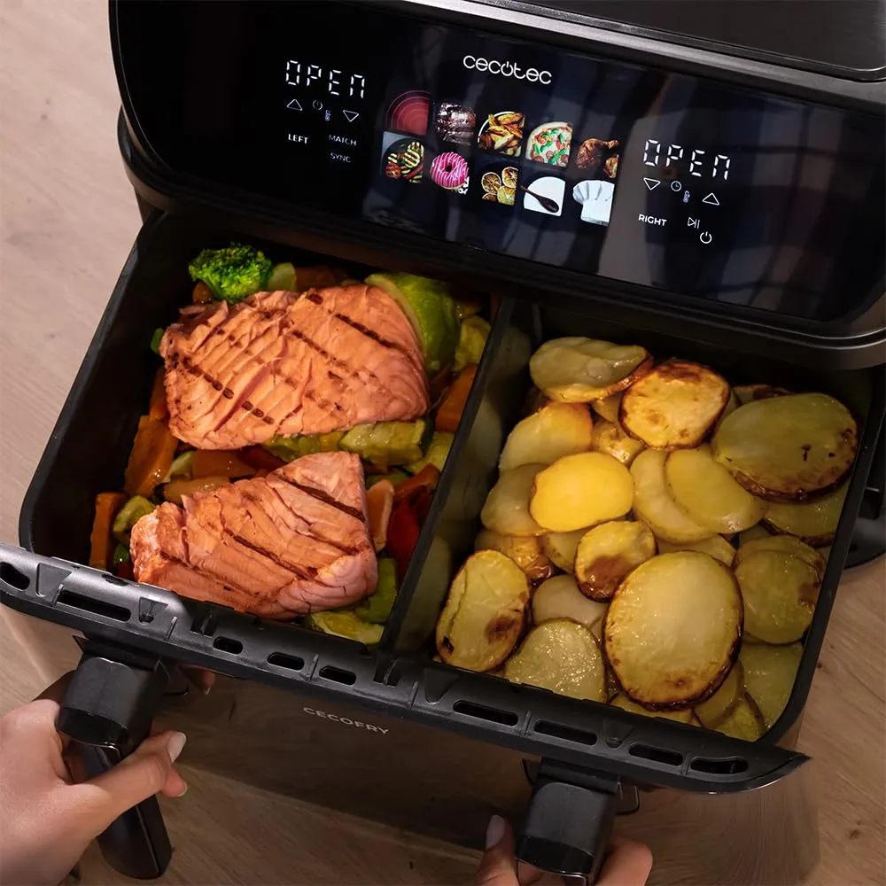 Cecotec Cecofry&Grill Duoheat 10000 Air Fryer 10L, 2800W, 3in1 Friggitrice Grill Piastra - immagine 11