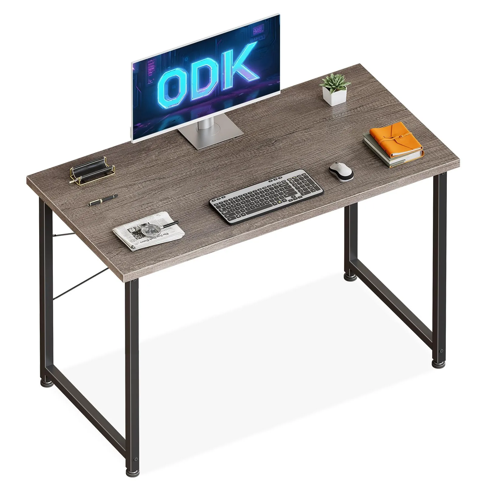 ODK Scrivania Salvaspazio per Computer, 100 x 48 cm, Grigia - immagine 1