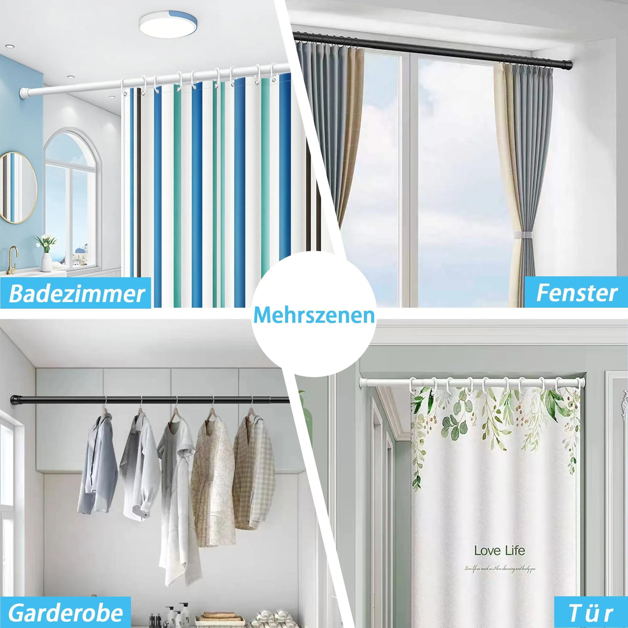 Aiitomg Bastone Tenda a Pressione, 48-70cm, Diametro 25mm, Bianco (2 Pezzi) - immagine 4