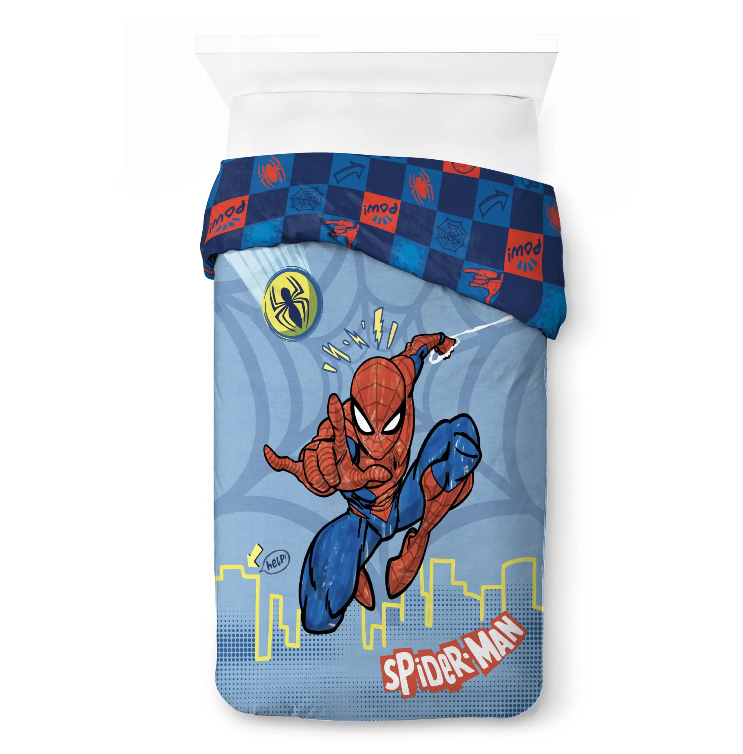 Jay Franco Set Copripiumino Singolo Marvel Spiderman Hero Power, 100% Cotone con Federa 80 x 80 cm - immagine 2