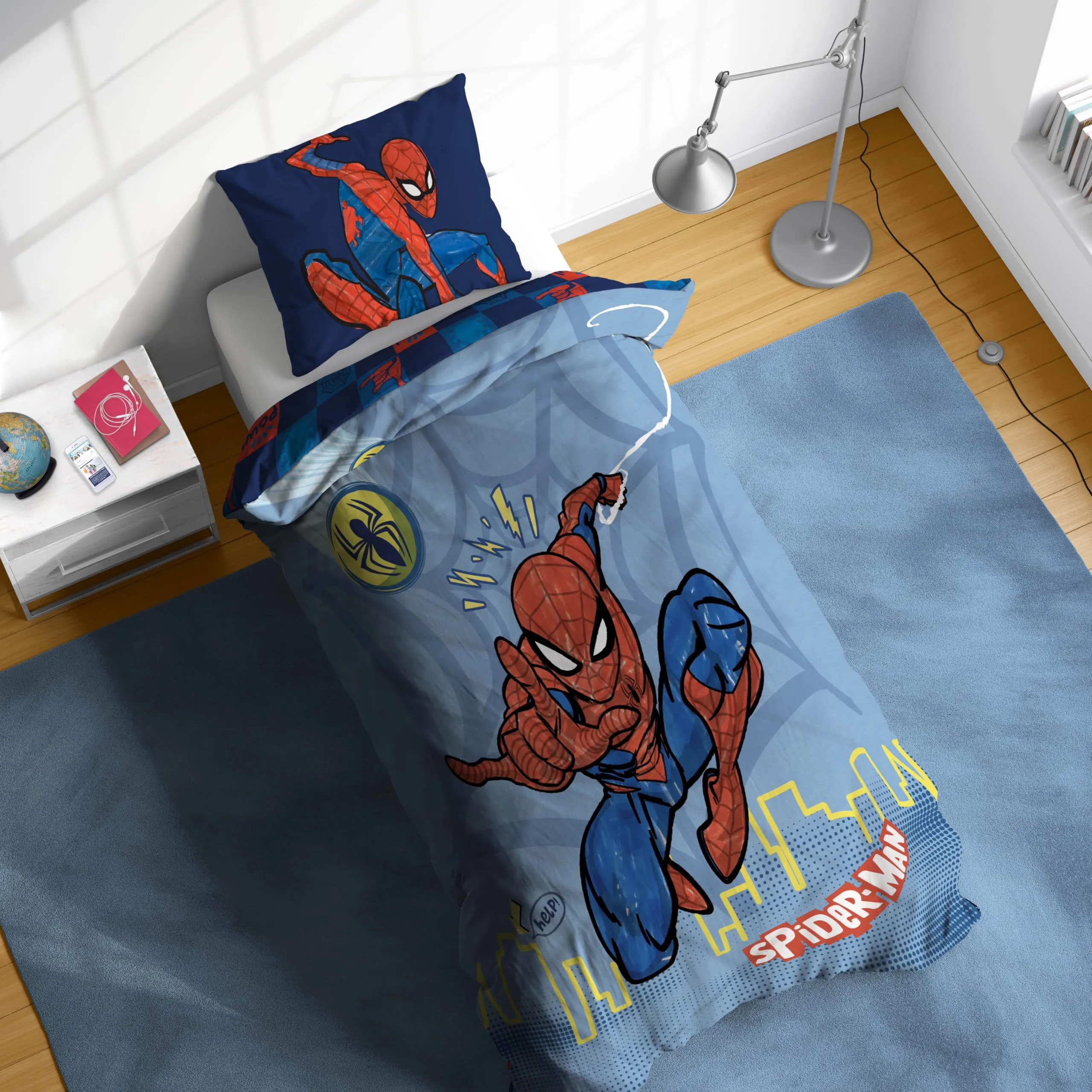 Jay Franco Set Copripiumino Singolo Marvel Spiderman Hero Power, 100% Cotone con Federa 80 x 80 cm - immagine 6
