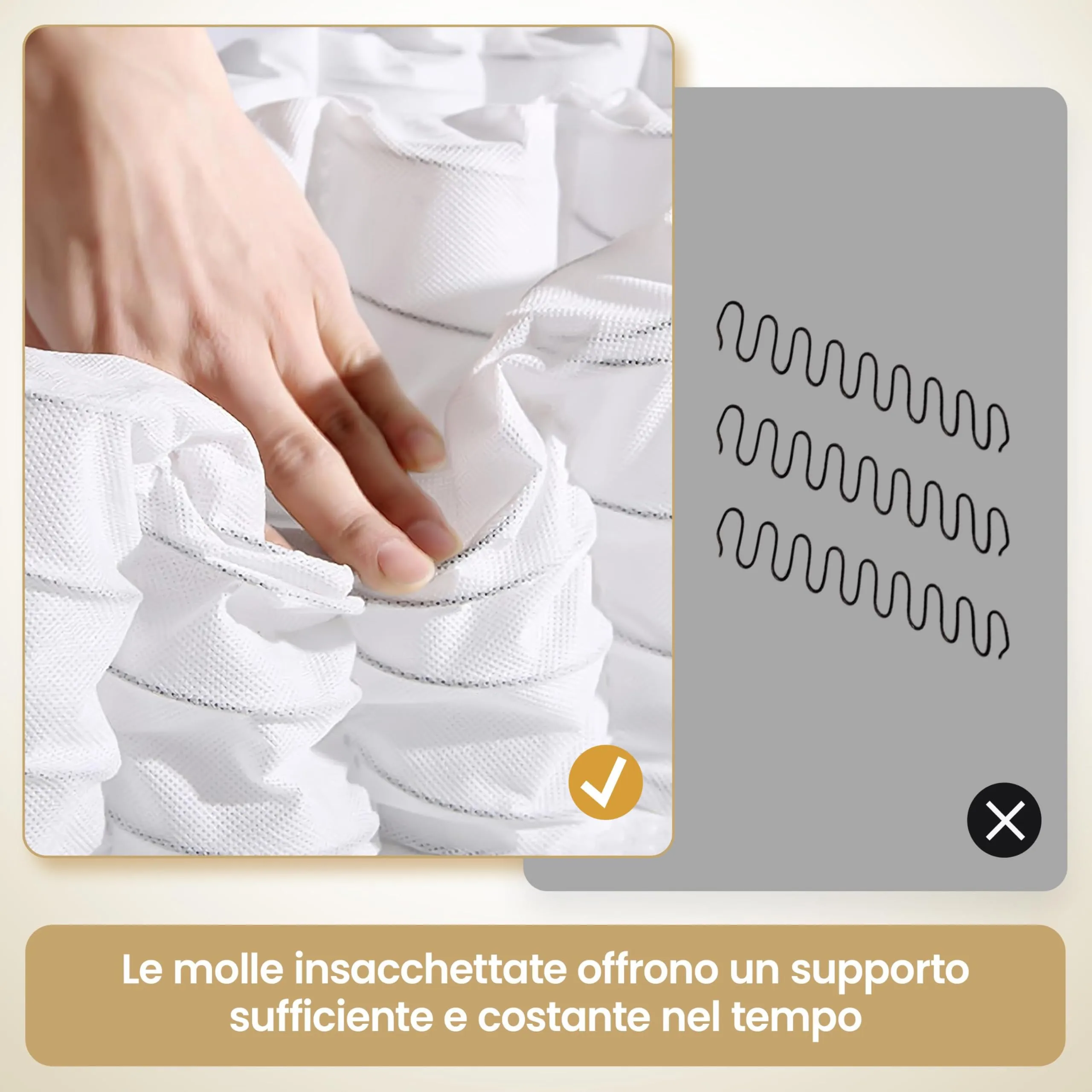 Yaheetech Poltrona Relax Reclinabile con Poggiapiedi, Beige - immagine 9