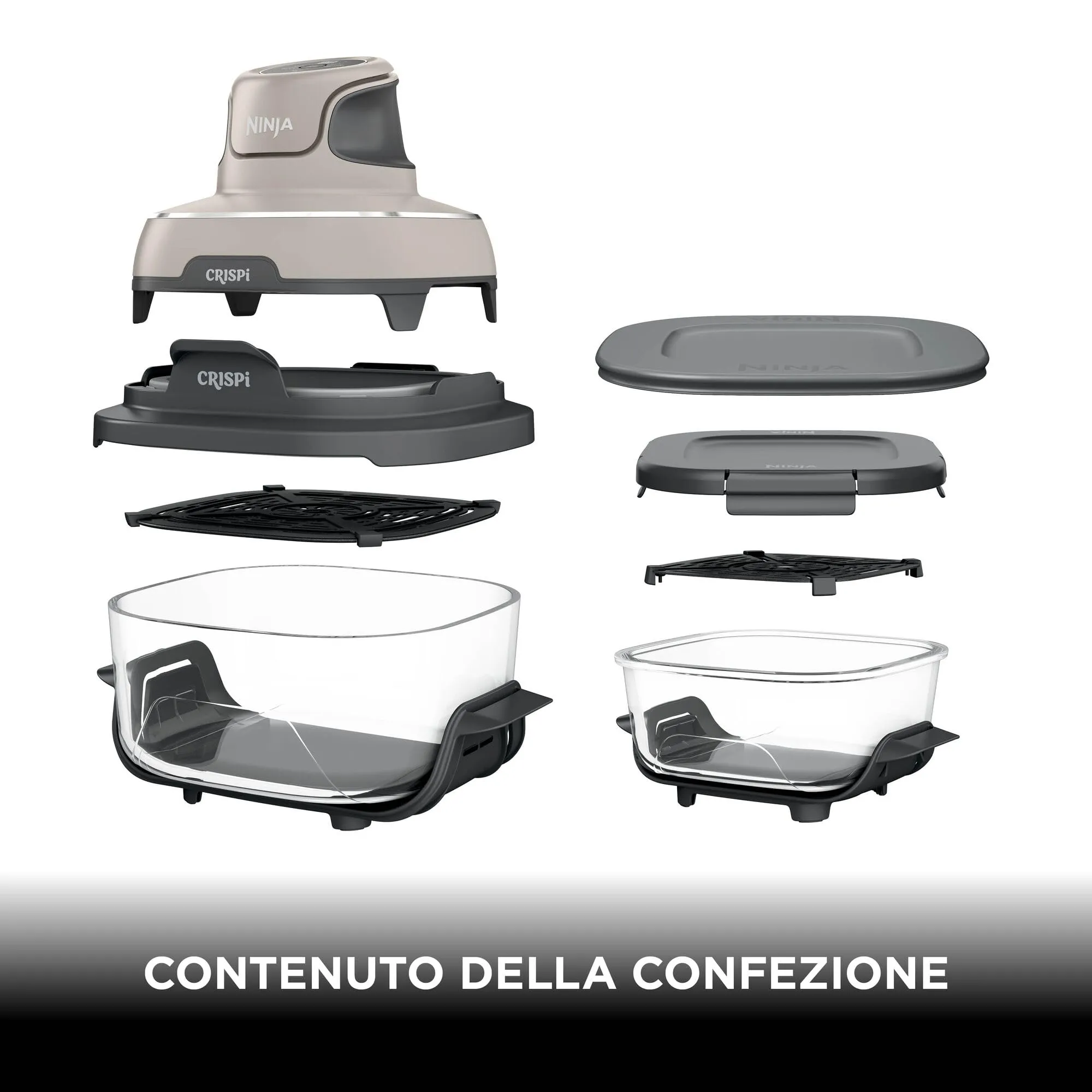 Ninja CRISPi Friggitrice ad Aria Portatile 3,8L, Pietra - immagine 3
